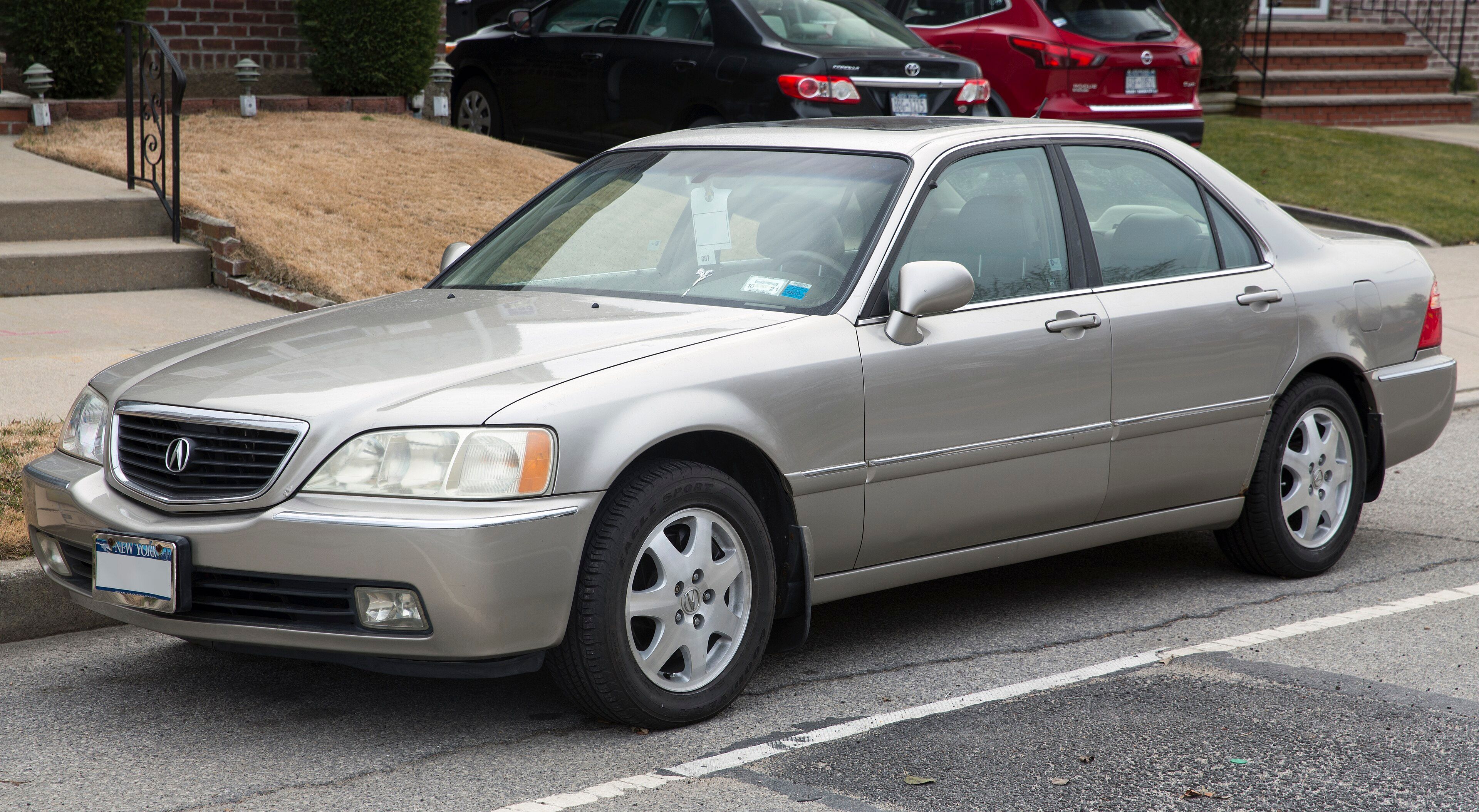 2002 Acura RL (first generation), front three-quarter view