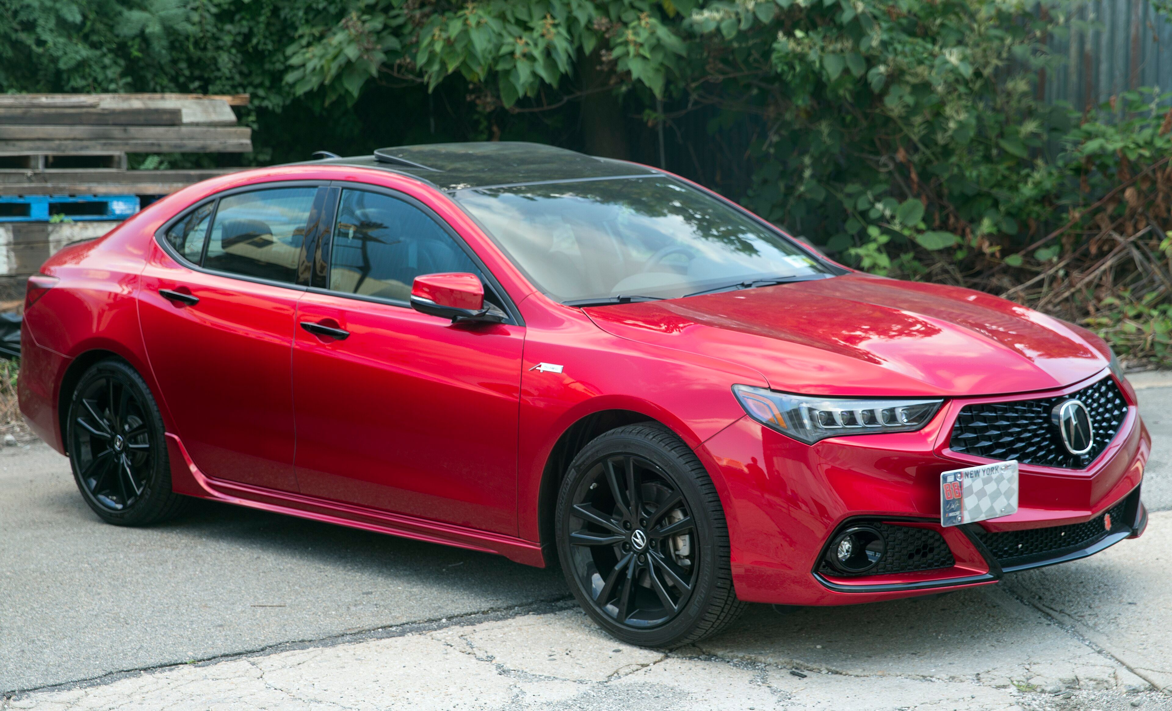 2020 Acura TLX (first generation), front three-quarter view