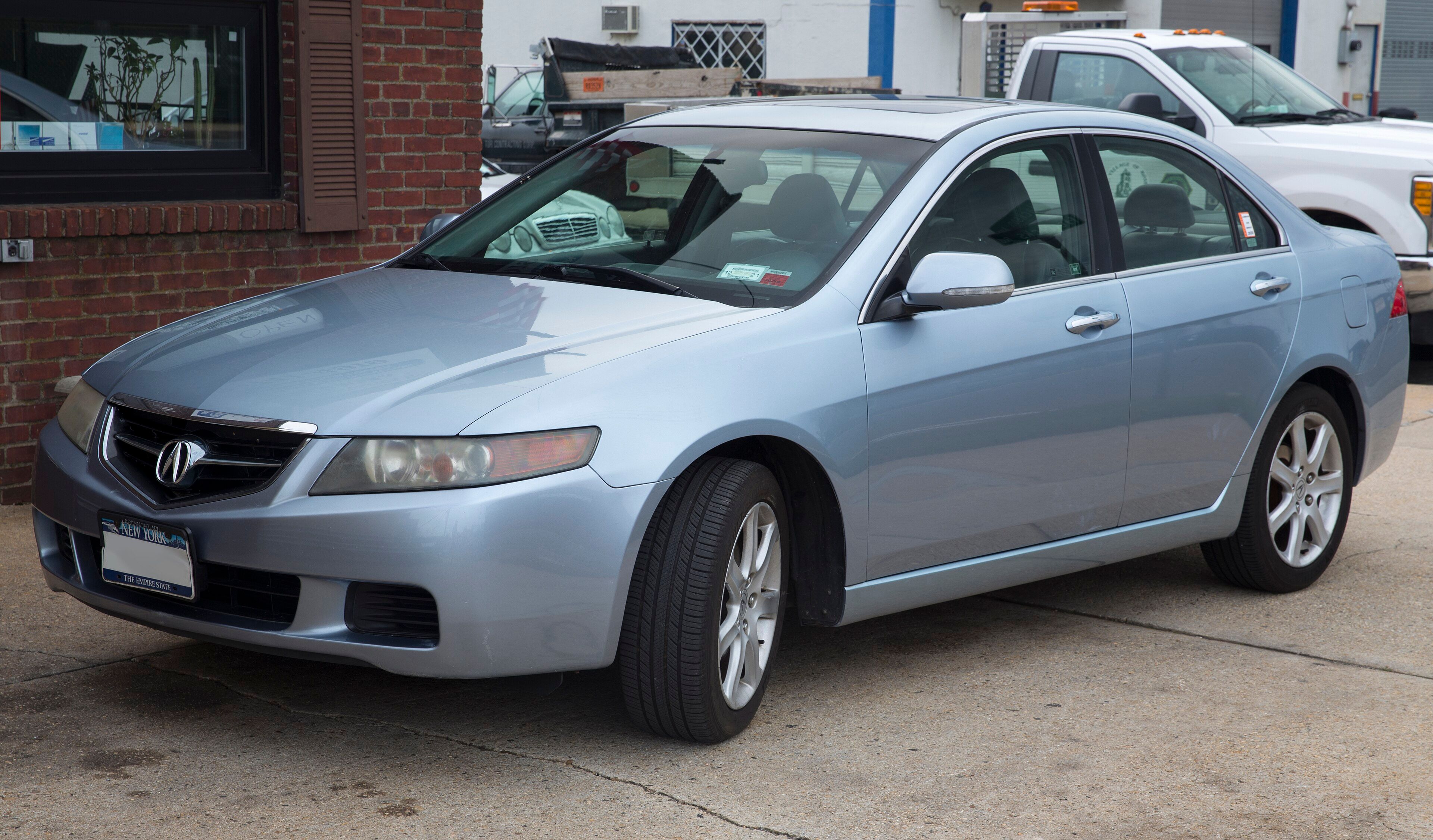 2005 Acura TSX (first generation), front three-quarter view