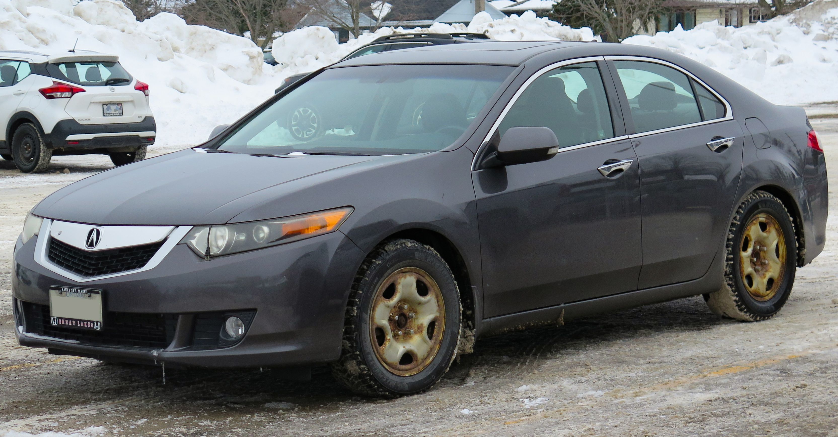 2010 Acura TSX (second generation), front three-quarter view