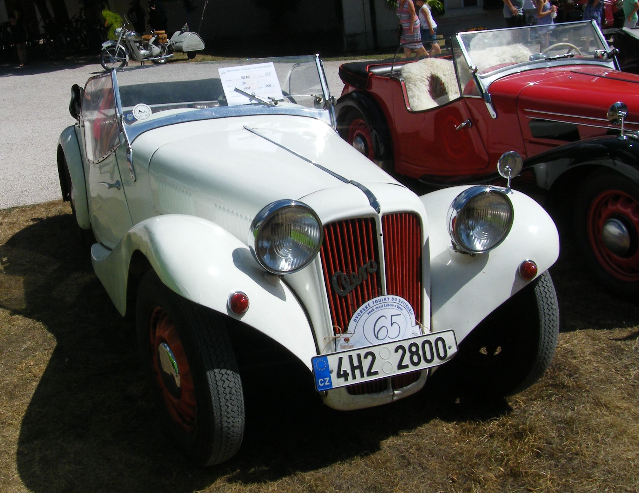 White 1935 Aero 30 roadster, front three-quarter view