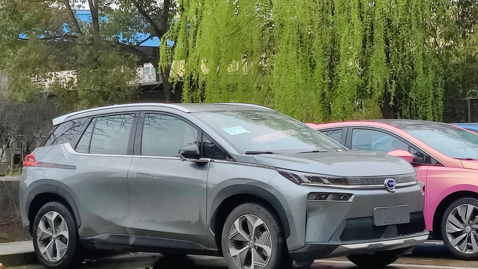 2021 GAC Aion V electric SUV, front three-quarter view