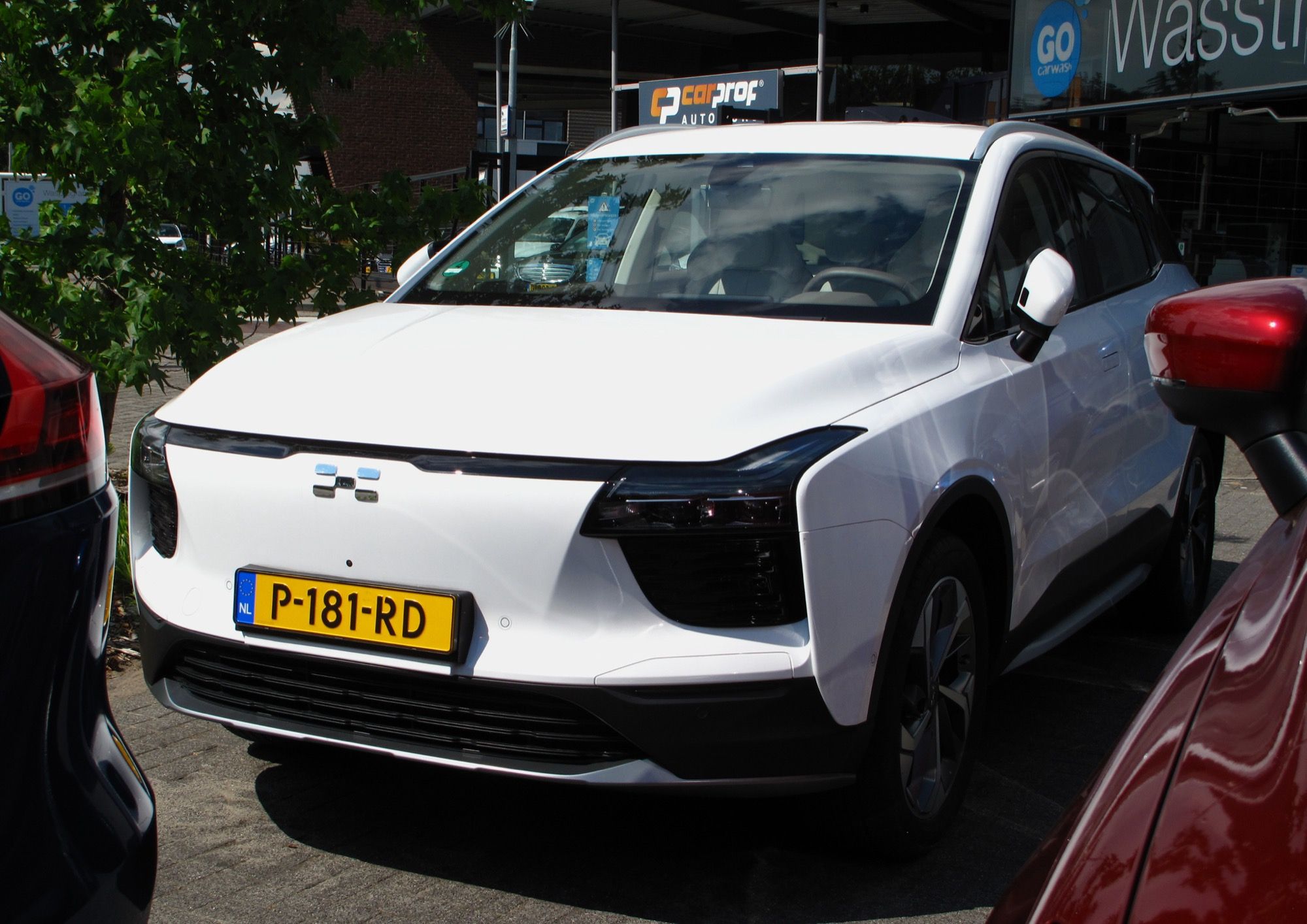 White Aiways U5 electric SUV, front three-quarter view