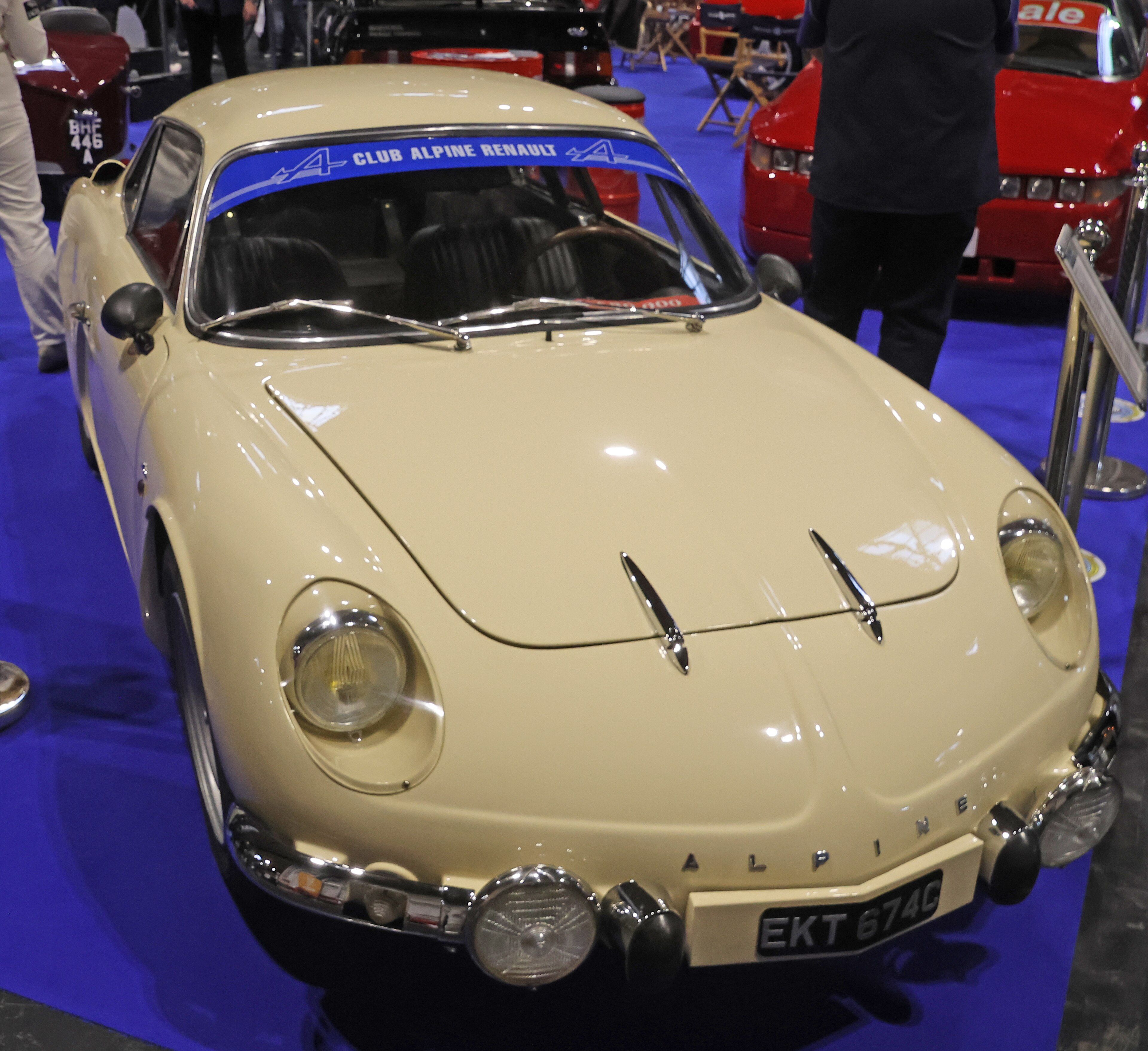 Cream 1965 Alpine A110 Berlinette, front three-quarter view