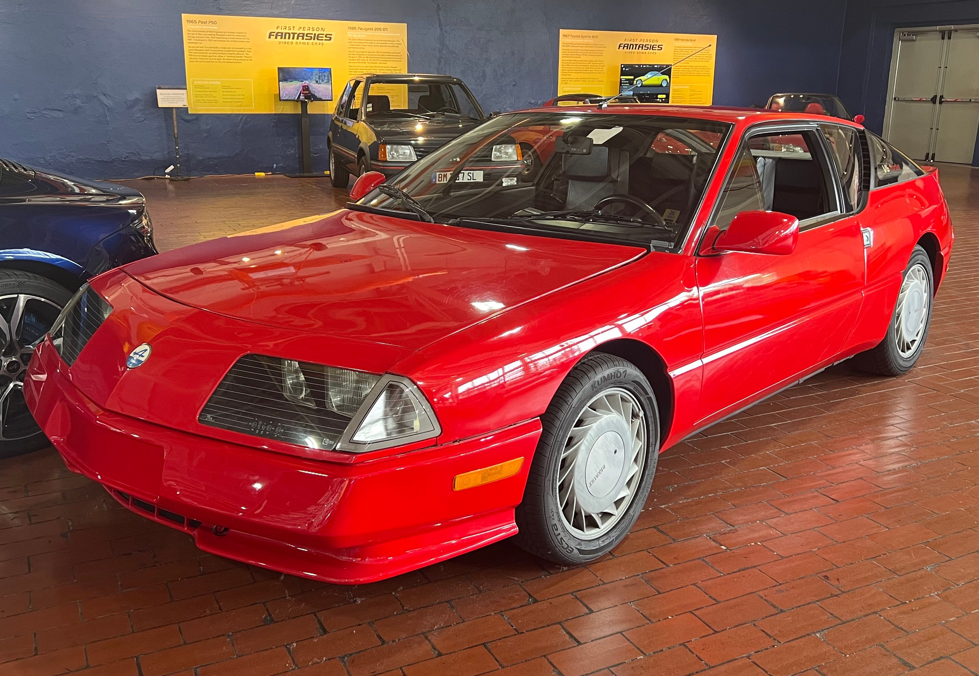 Red 1986 Renault Alpine GTA V6 Turbo, front three-quarter view