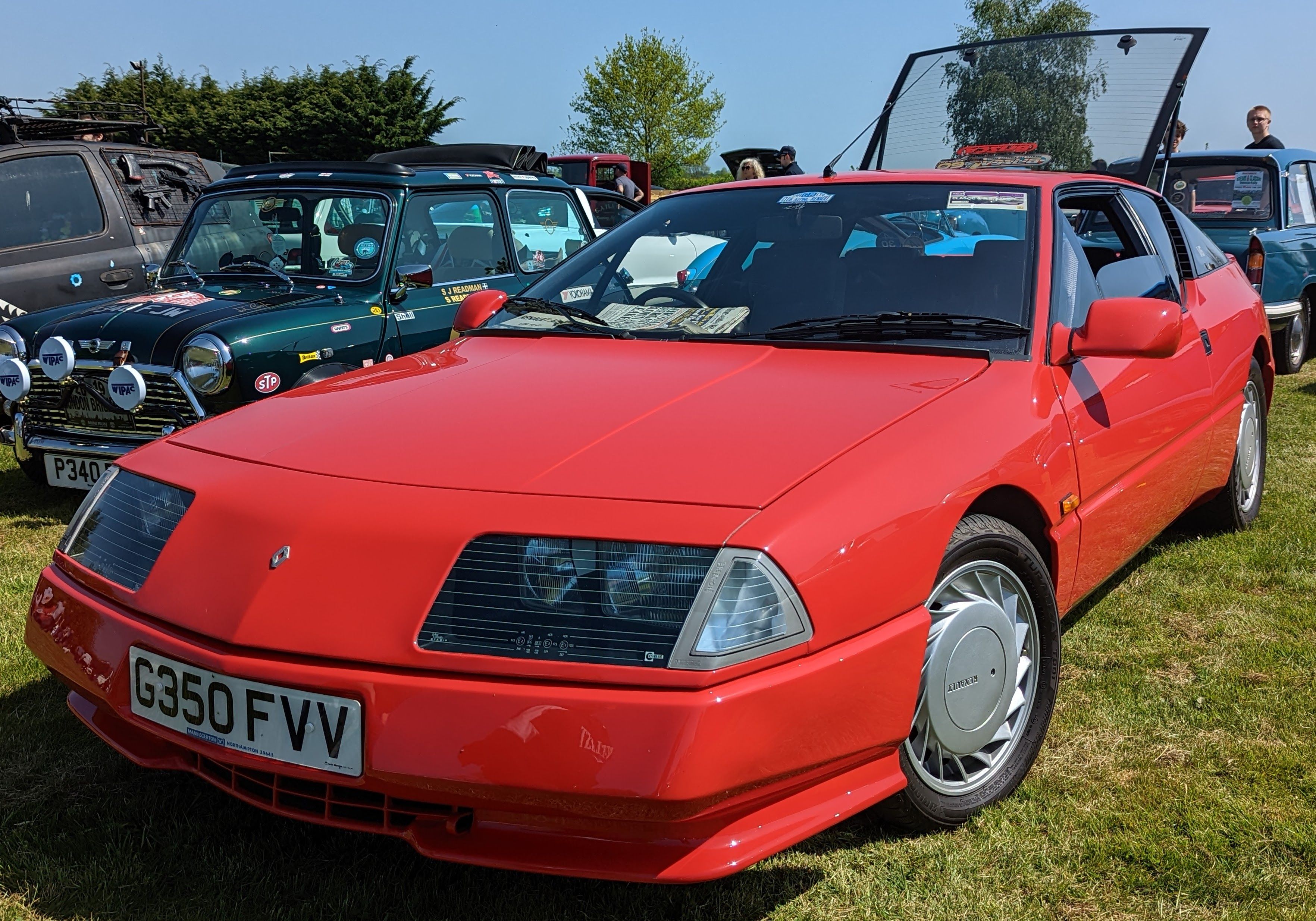 Red 1989 Renault Alpine GTA, front three-quarter view