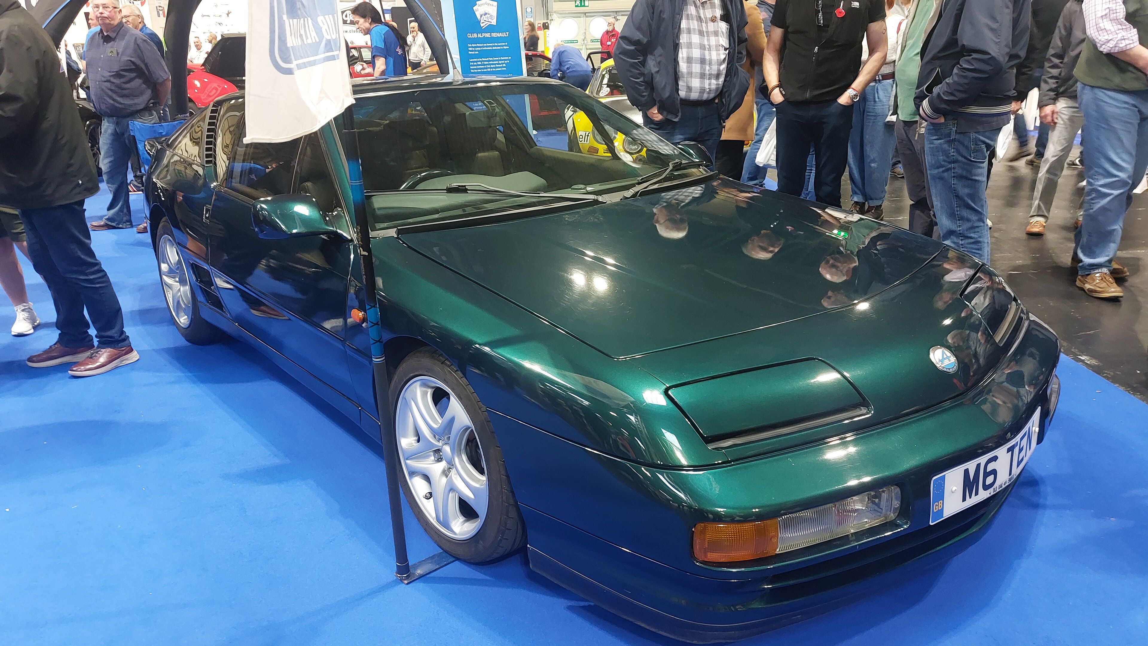 Green 1995 Renault A610 3.0 Turbo, front three-quarter view