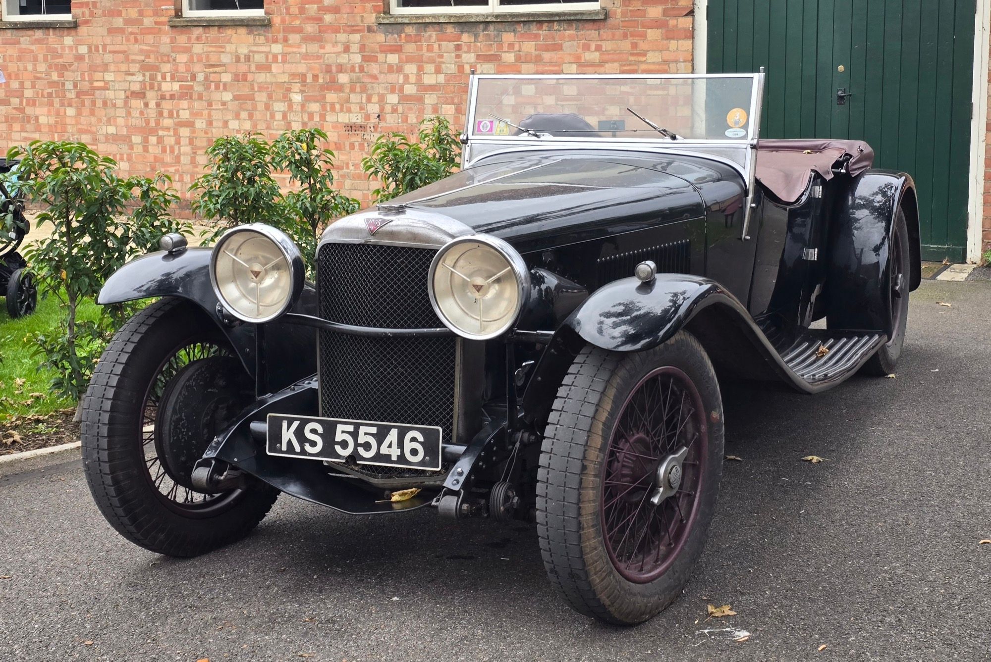 Black 1932 Alvis Speed 20 SA tourer, front three-quarter view