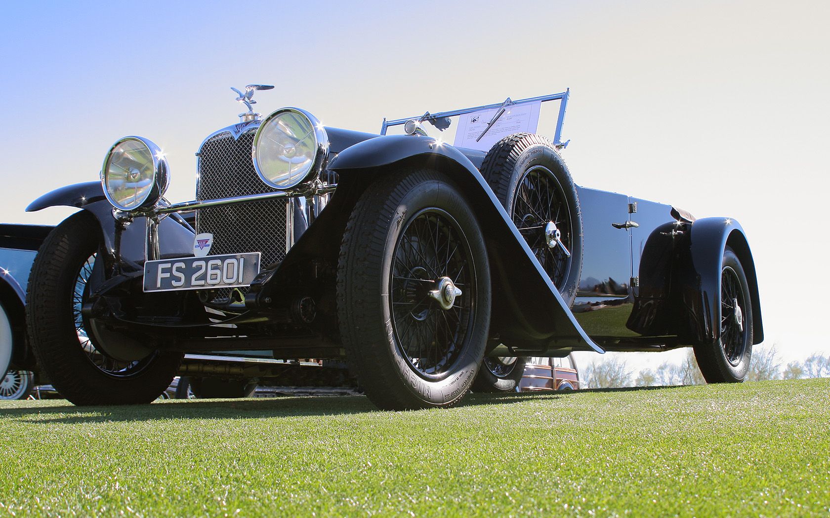 Black 1932 Alvis Speed 20 SA open sports tourer, front three-quarter view