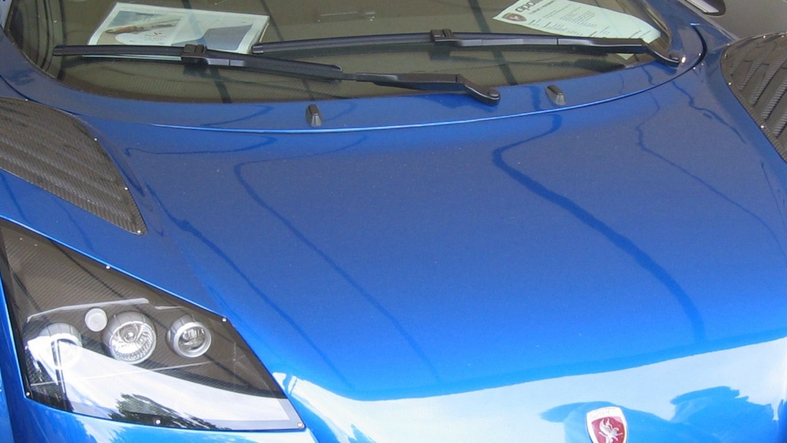 Blue Gumpert Apollo at the 2008 Goodwood Festival of Speed, front view