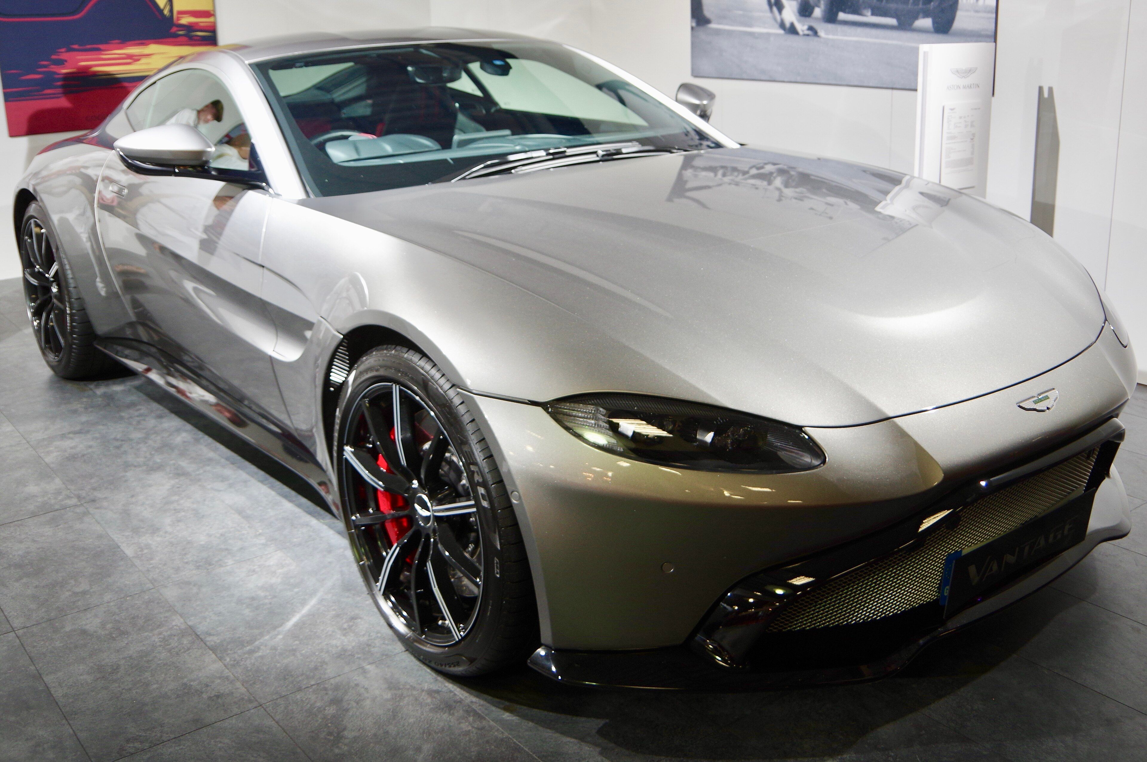 2018 Aston Martin Vantage coupe, front three-quarter view