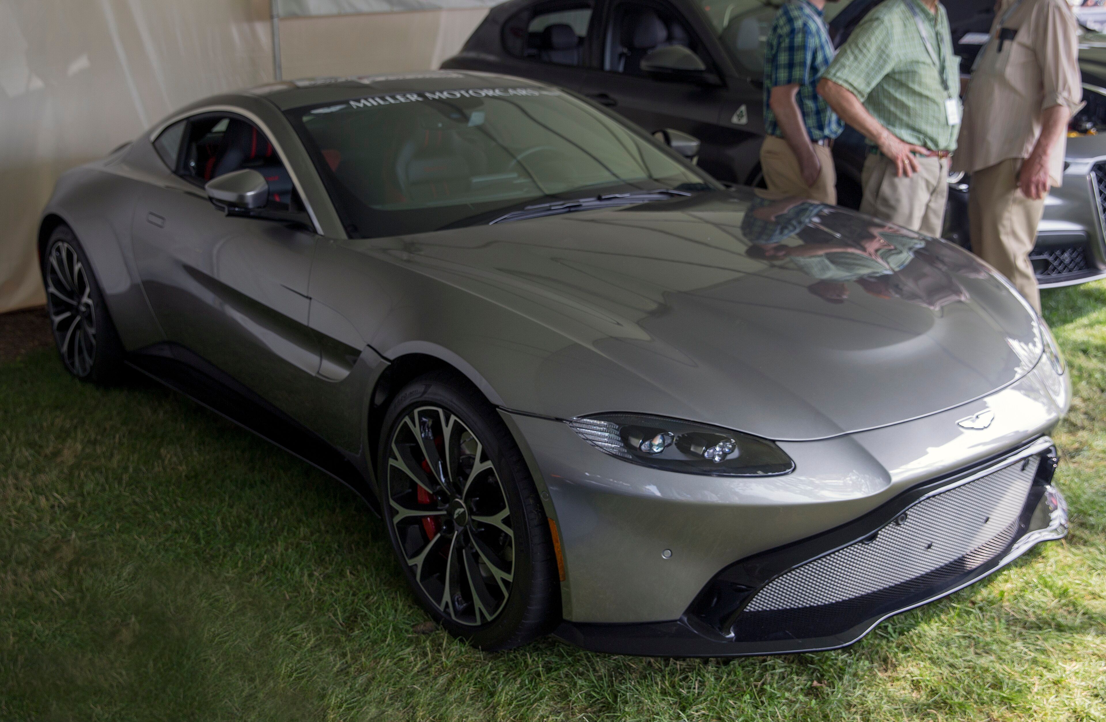 2019 Aston Martin Vantage coupe, front three-quarter view