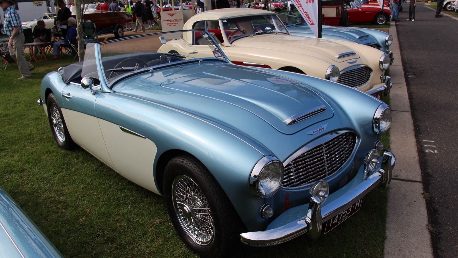 1958 Austin-Healey 100-6 BN4 2+2 roadster, front three-quarter view