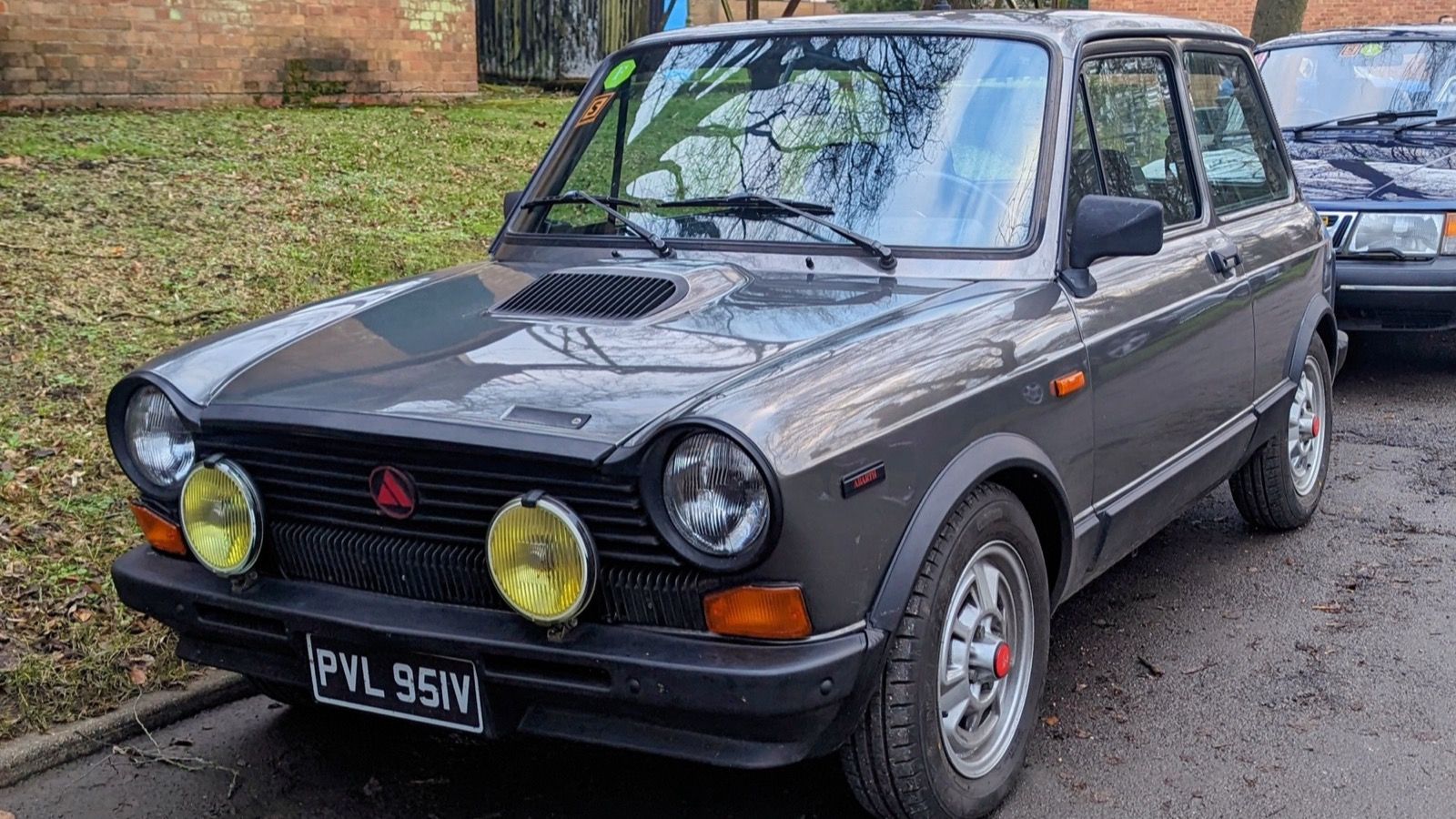 1980 Autobianchi A112 Abarth in grey, front three-quarter view