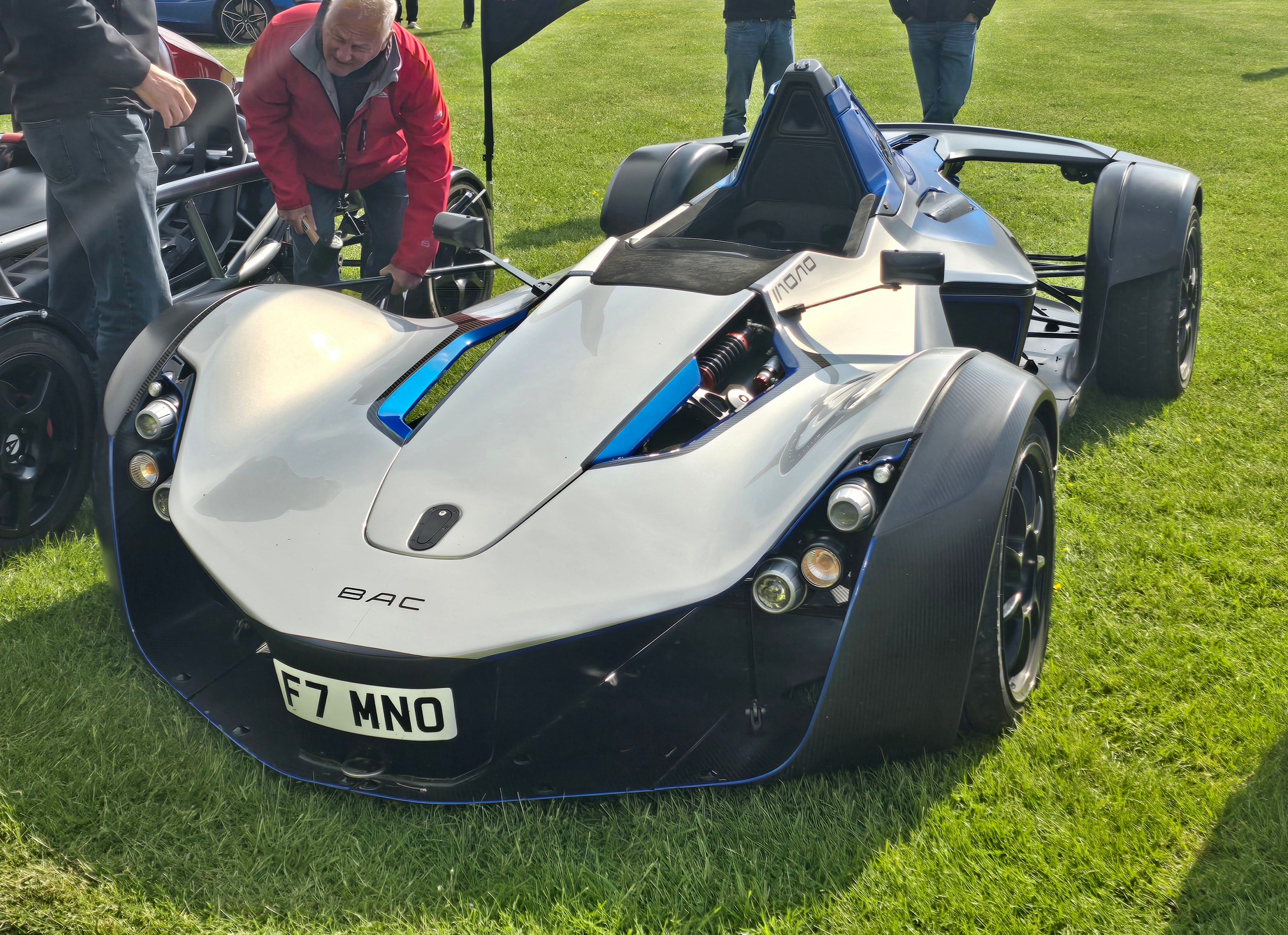 2017 BAC Mono single-seat track car, front three-quarter view