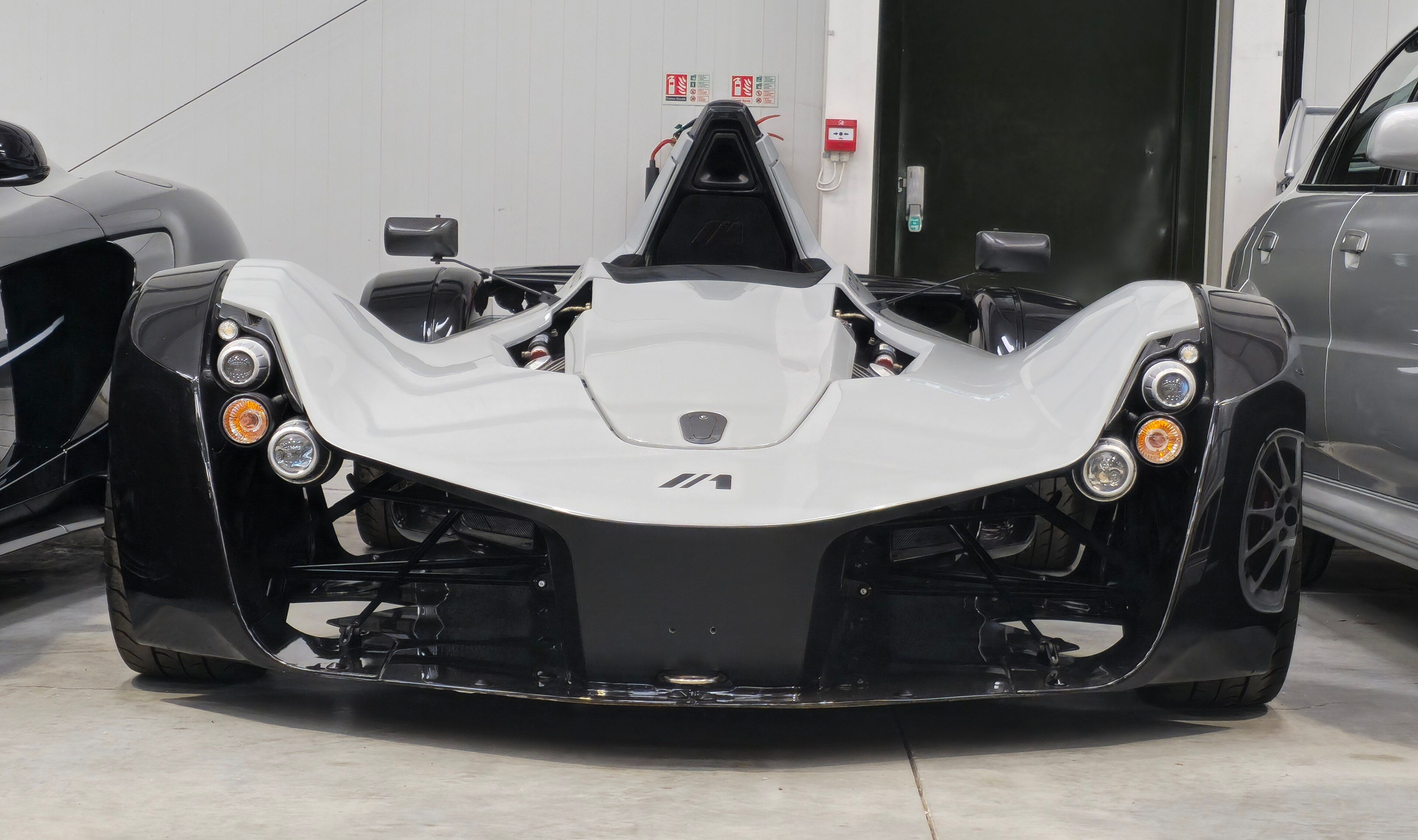 First-generation BAC Mono single-seat track car, side profile