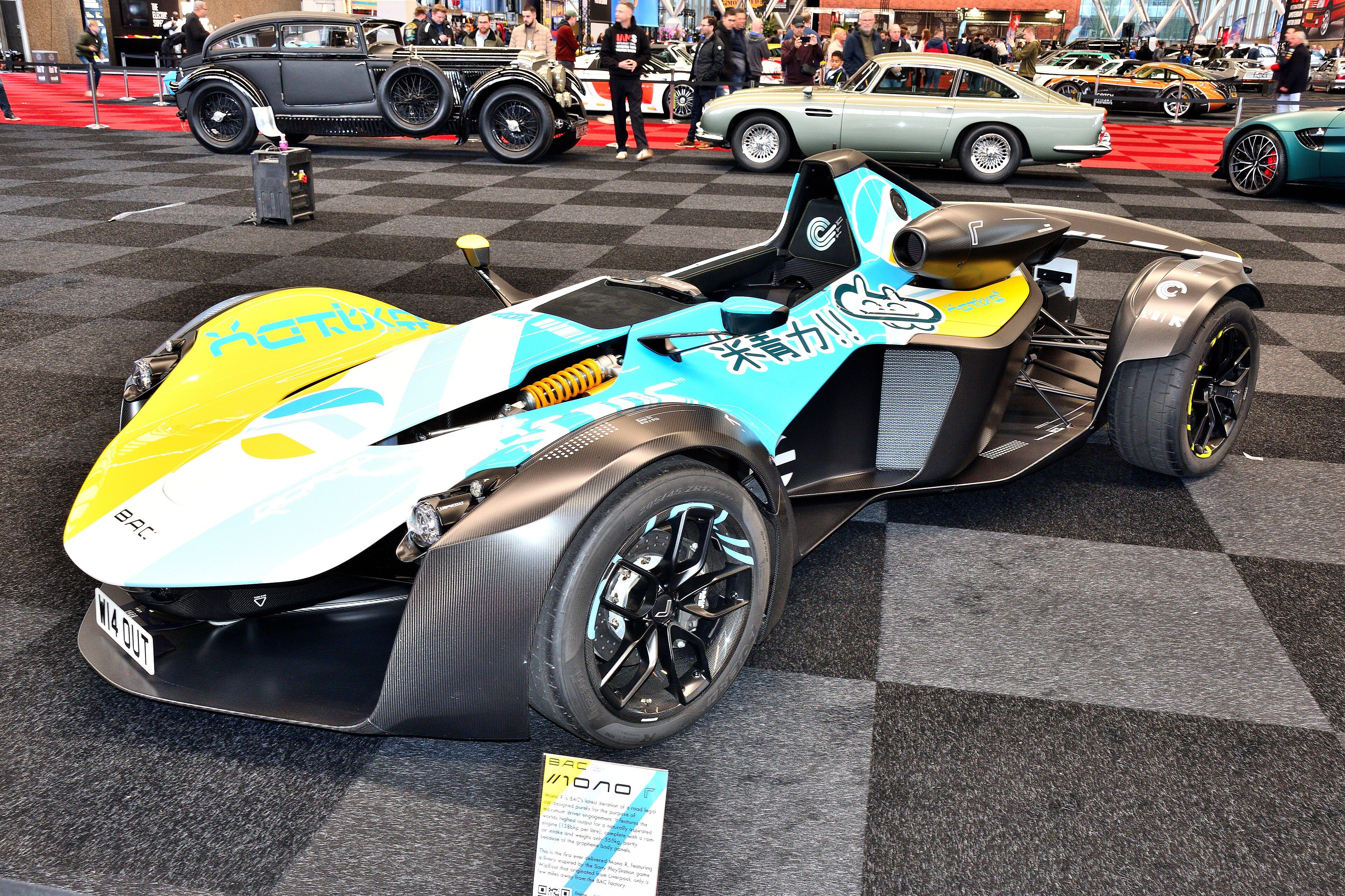 2023 second-generation BAC Mono at the Amsterdam Motor Show, side view