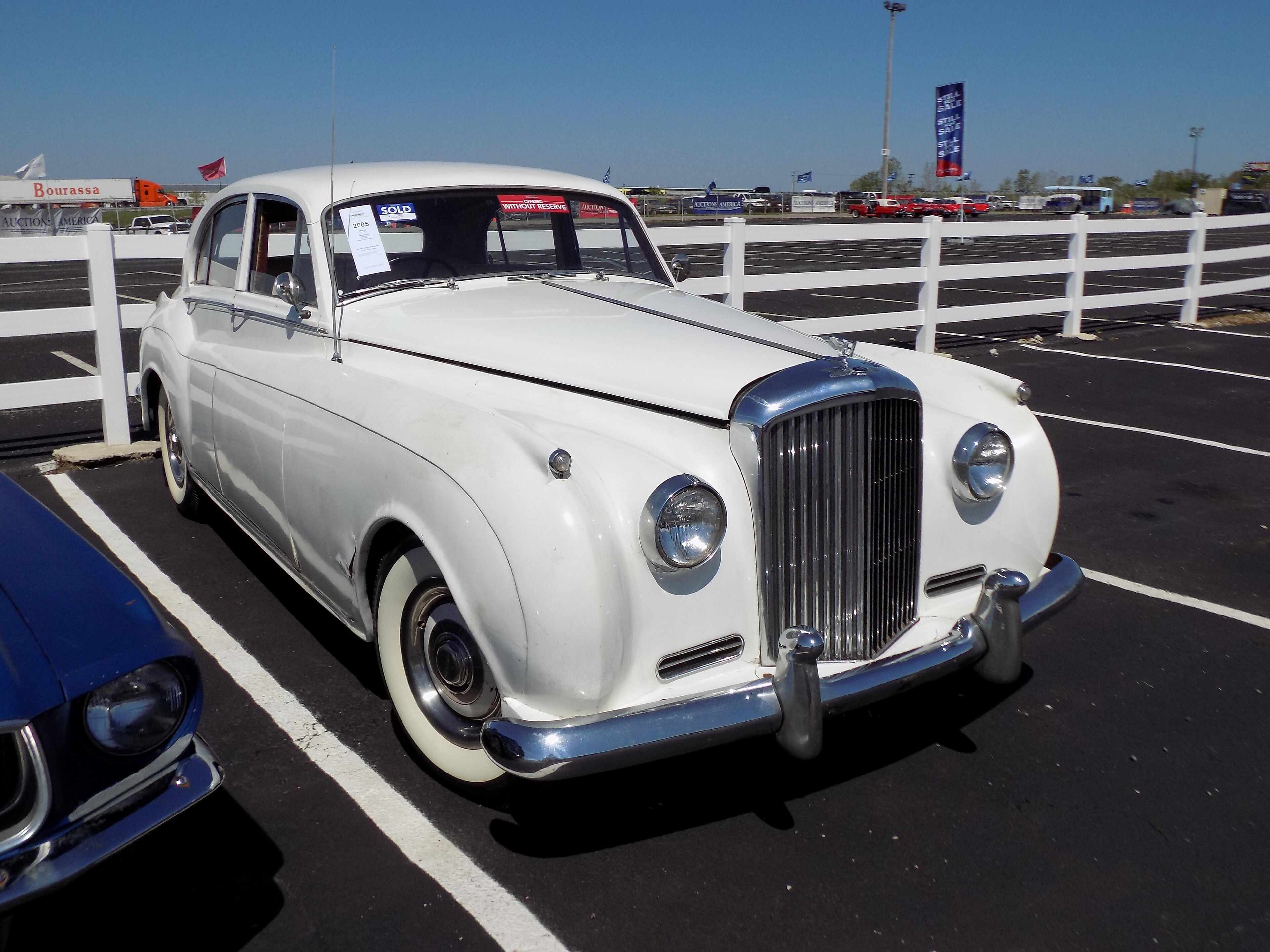 White 1956 Bentley S1 standard saloon, front three-quarter view
