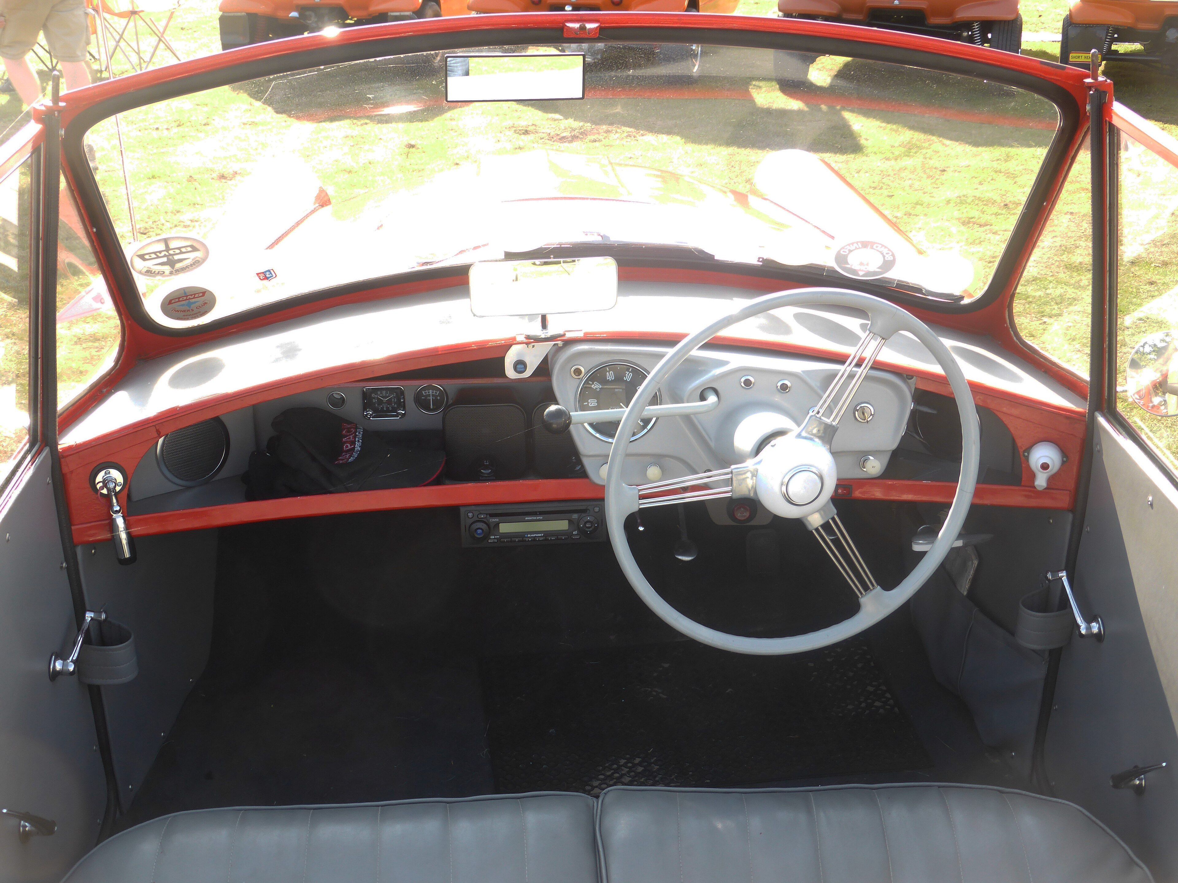 1965 Bond Minicar Mark G three-wheeler, front three-quarter view