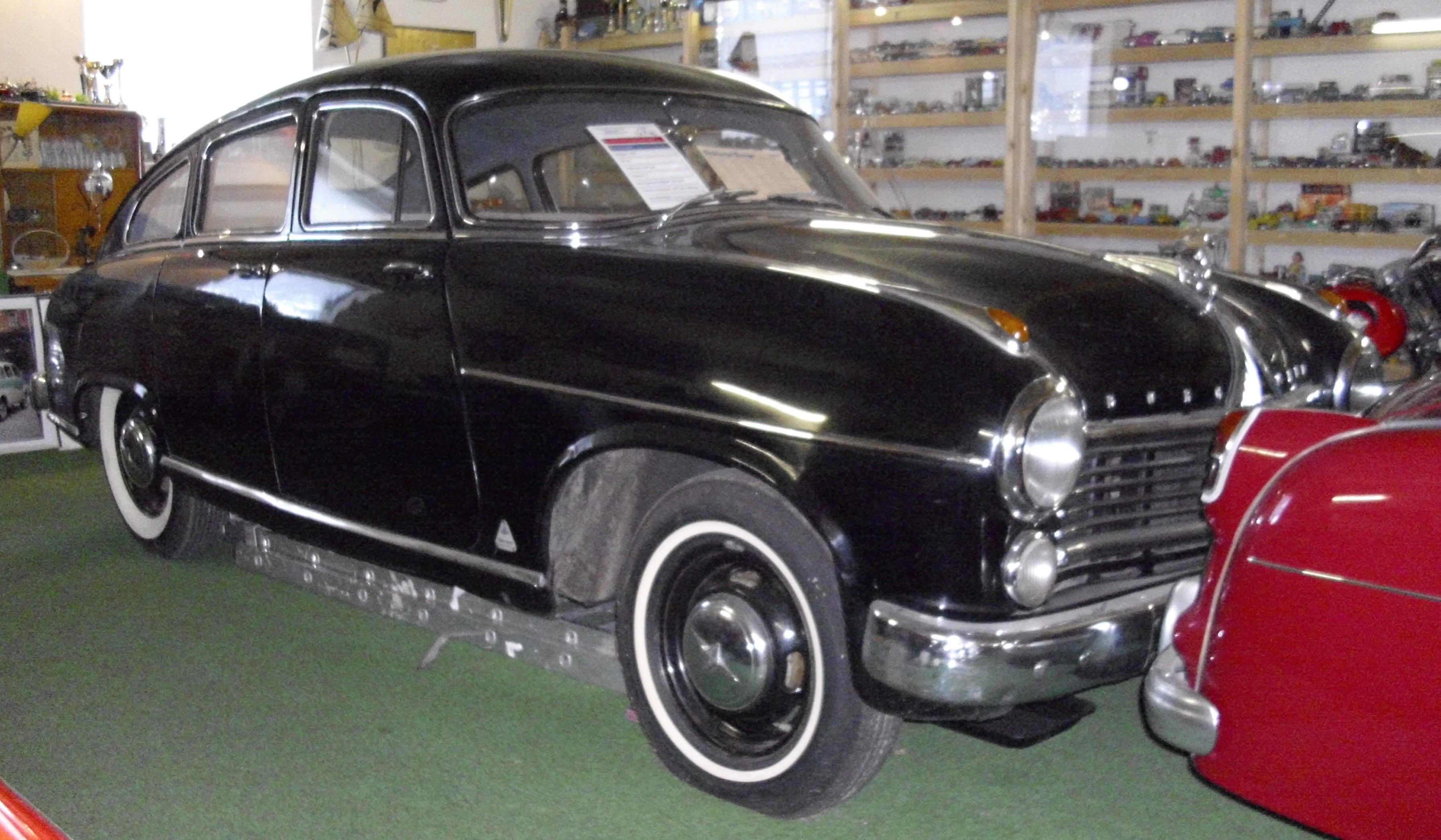 Black 1953 Borgward Hansa 2400 saloon, front three-quarter view