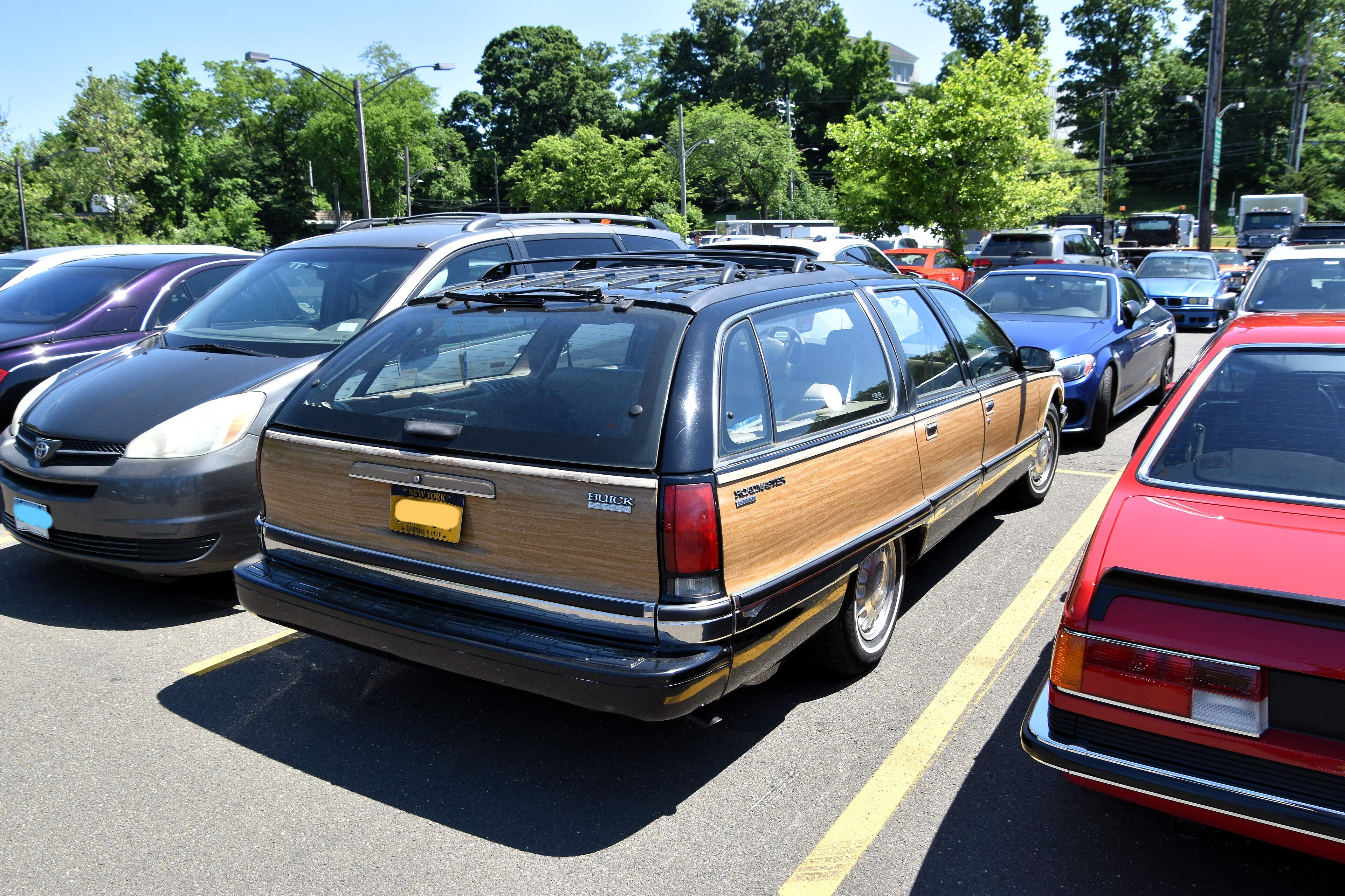 1996 Buick Roadmaster Limited Estate wood-trimmed wagon, rear three-quarter view