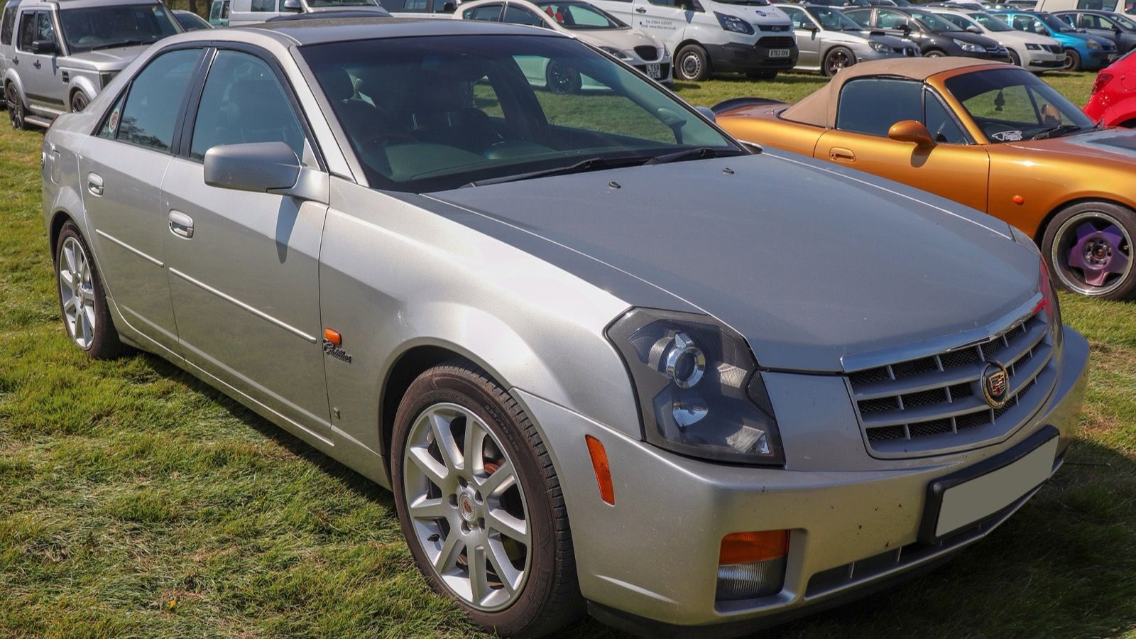 First-generation Cadillac CTS sedan, front three-quarter view