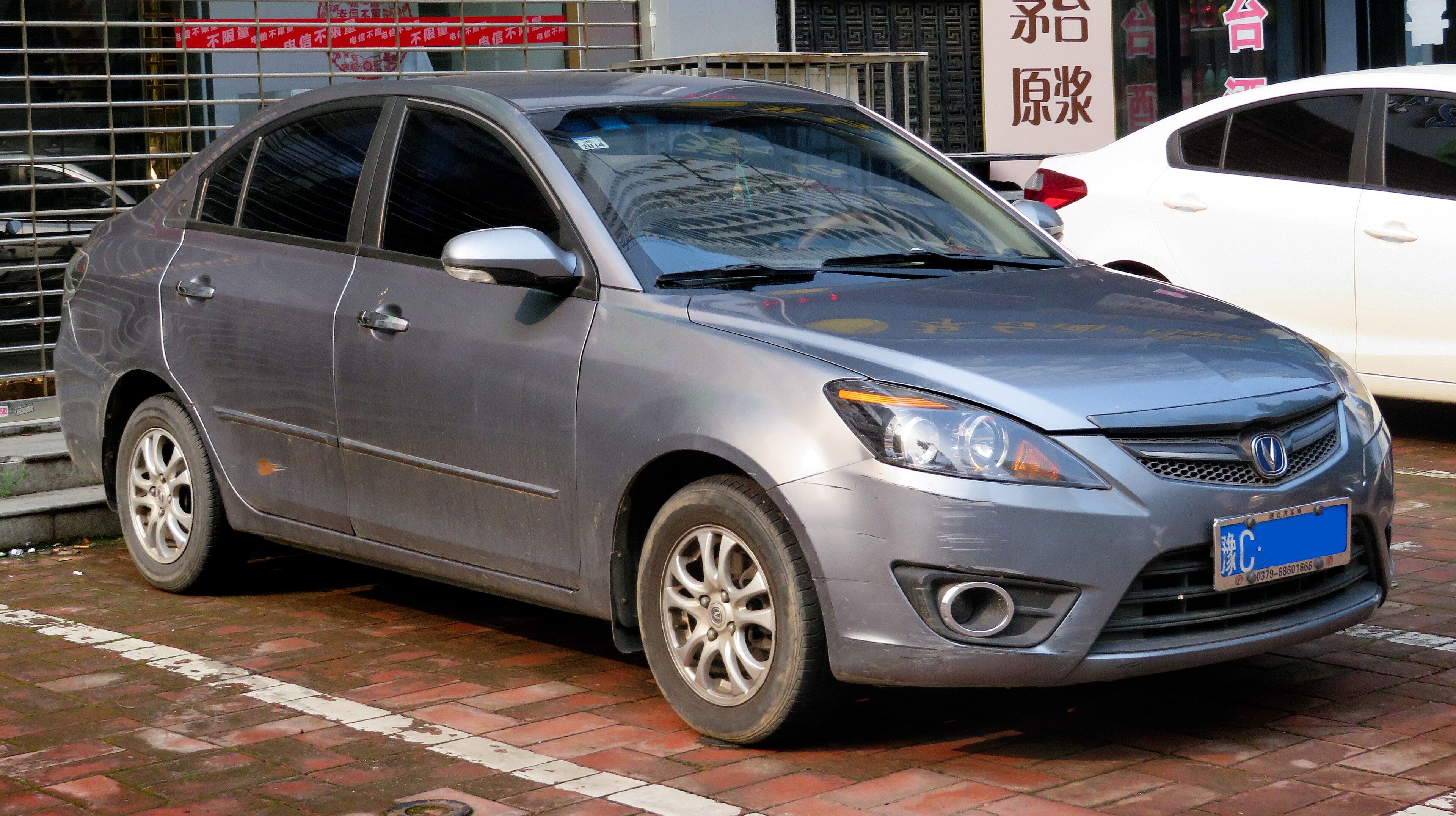 2012 Changan Alsvin facelift subcompact sedan, front three-quarter view