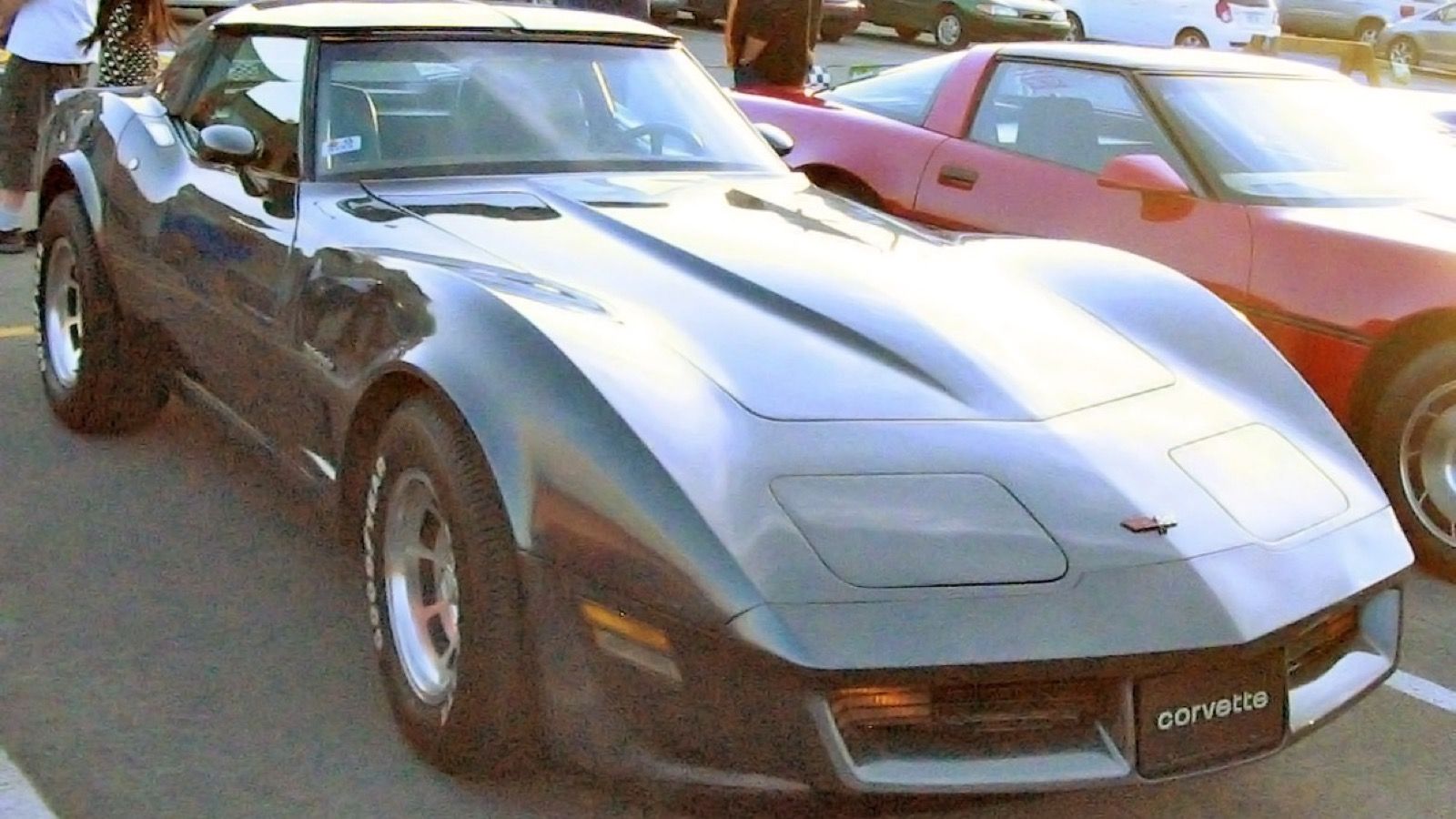 1982 Chevrolet Corvette, C3 third generation — silver coupe, front three-quarter view