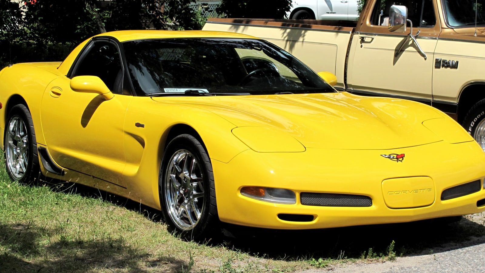 2001 Chevrolet Corvette — C5 Z06 in Millennium Yellow, front three-quarter view