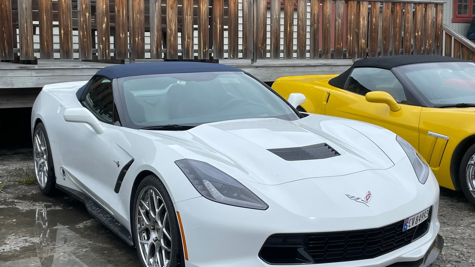 2015 Chevrolet Corvette — C7 Stingray coupe, front three-quarter view