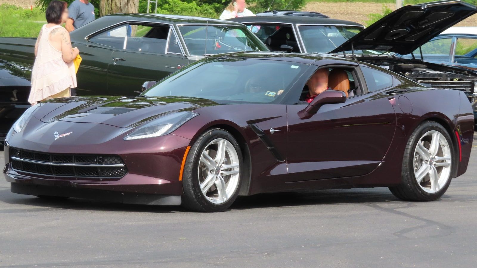 2017 Chevrolet Corvette — C7 Stingray coupe, front three-quarter view