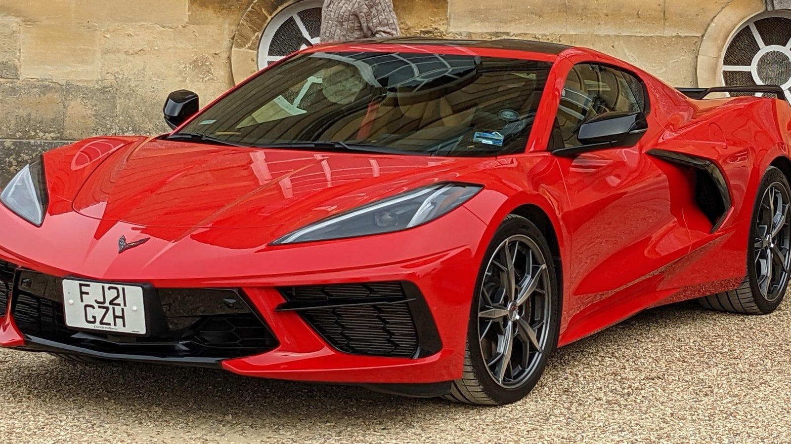 2021 Chevrolet Corvette — C8 coupe, front three-quarter view