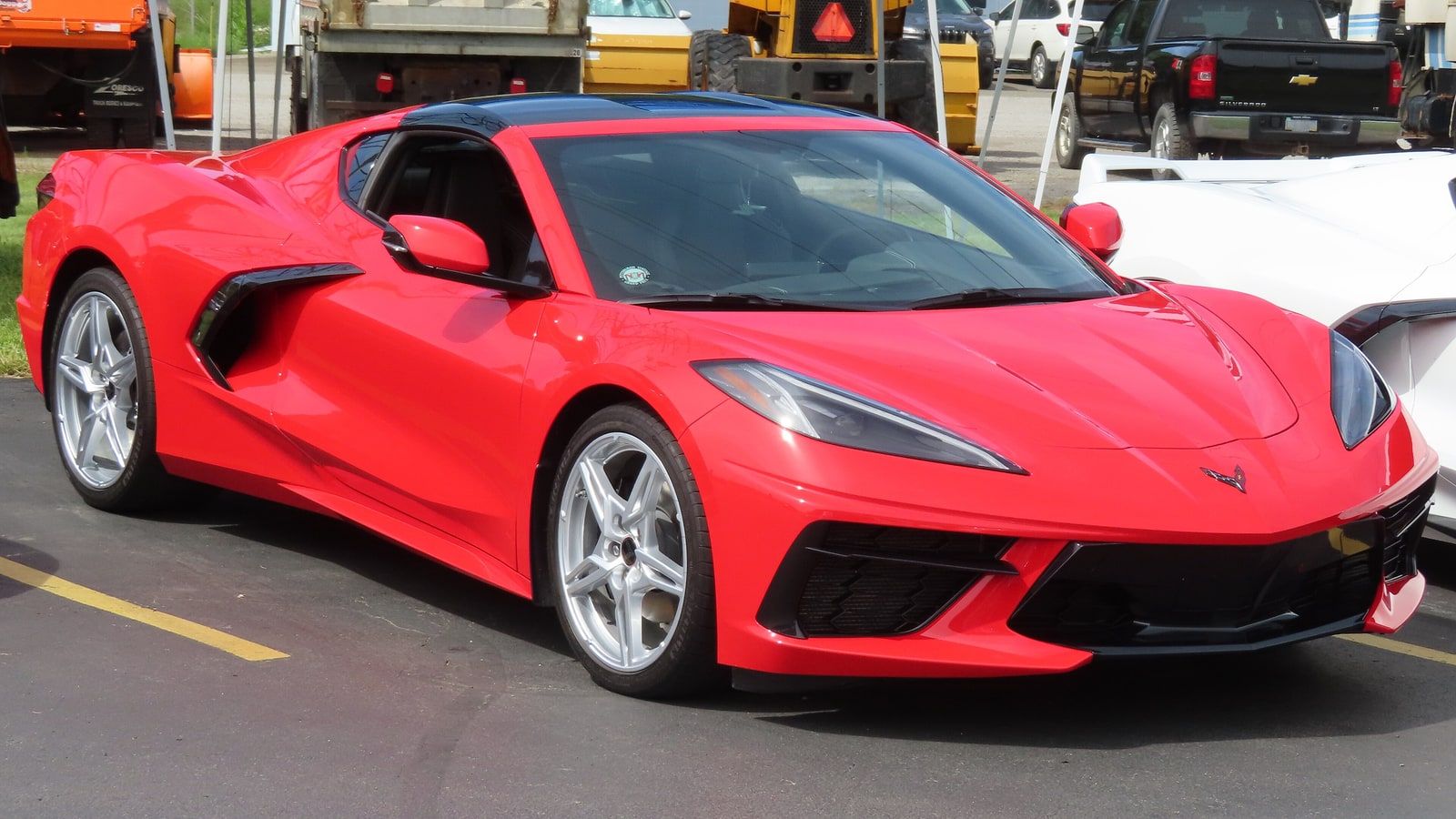 2023 Chevrolet Corvette — C8 Stingray coupe, front three-quarter view