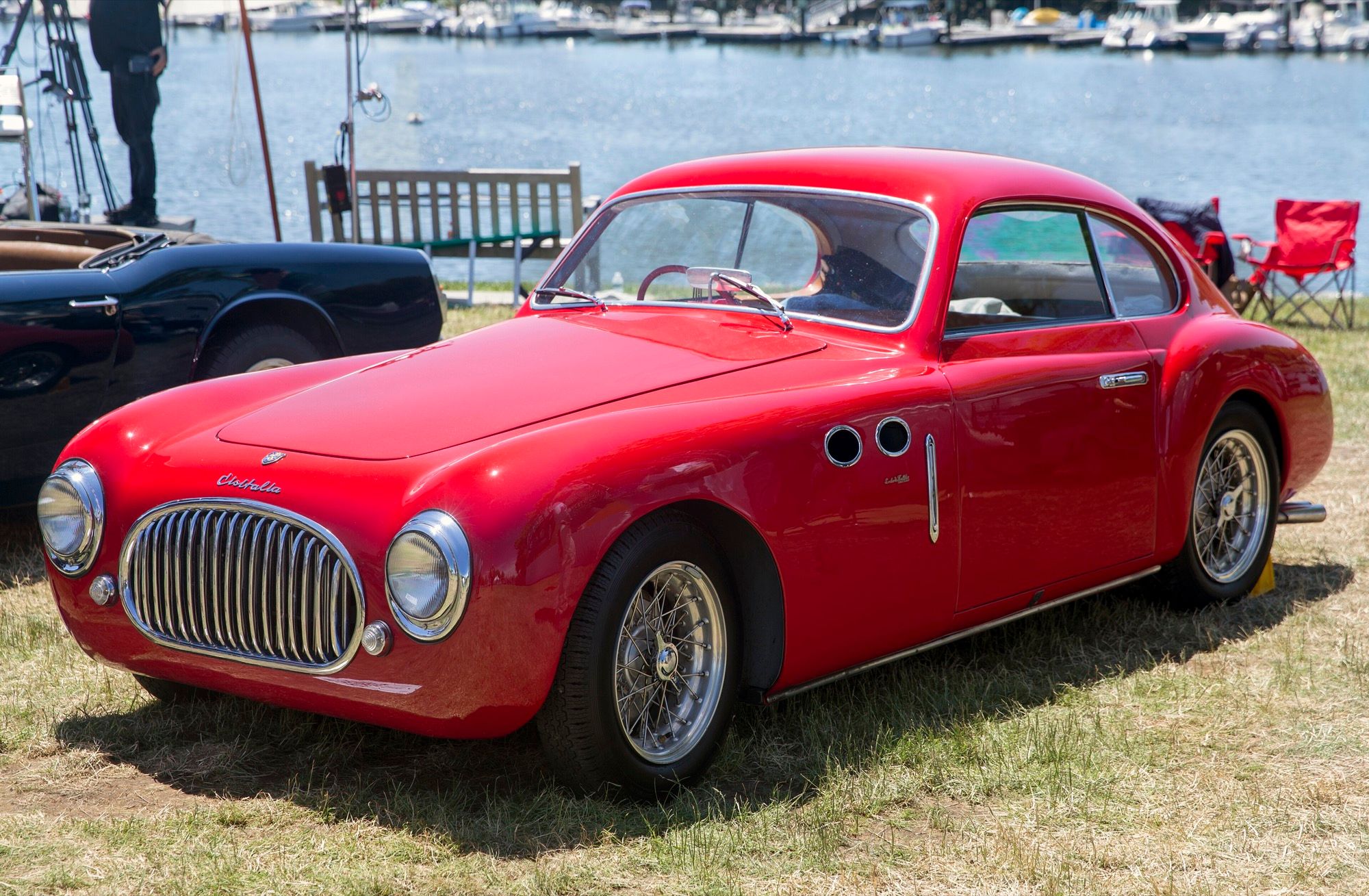 Red Cisitalia 202 GS by Vignale, front three-quarter view
