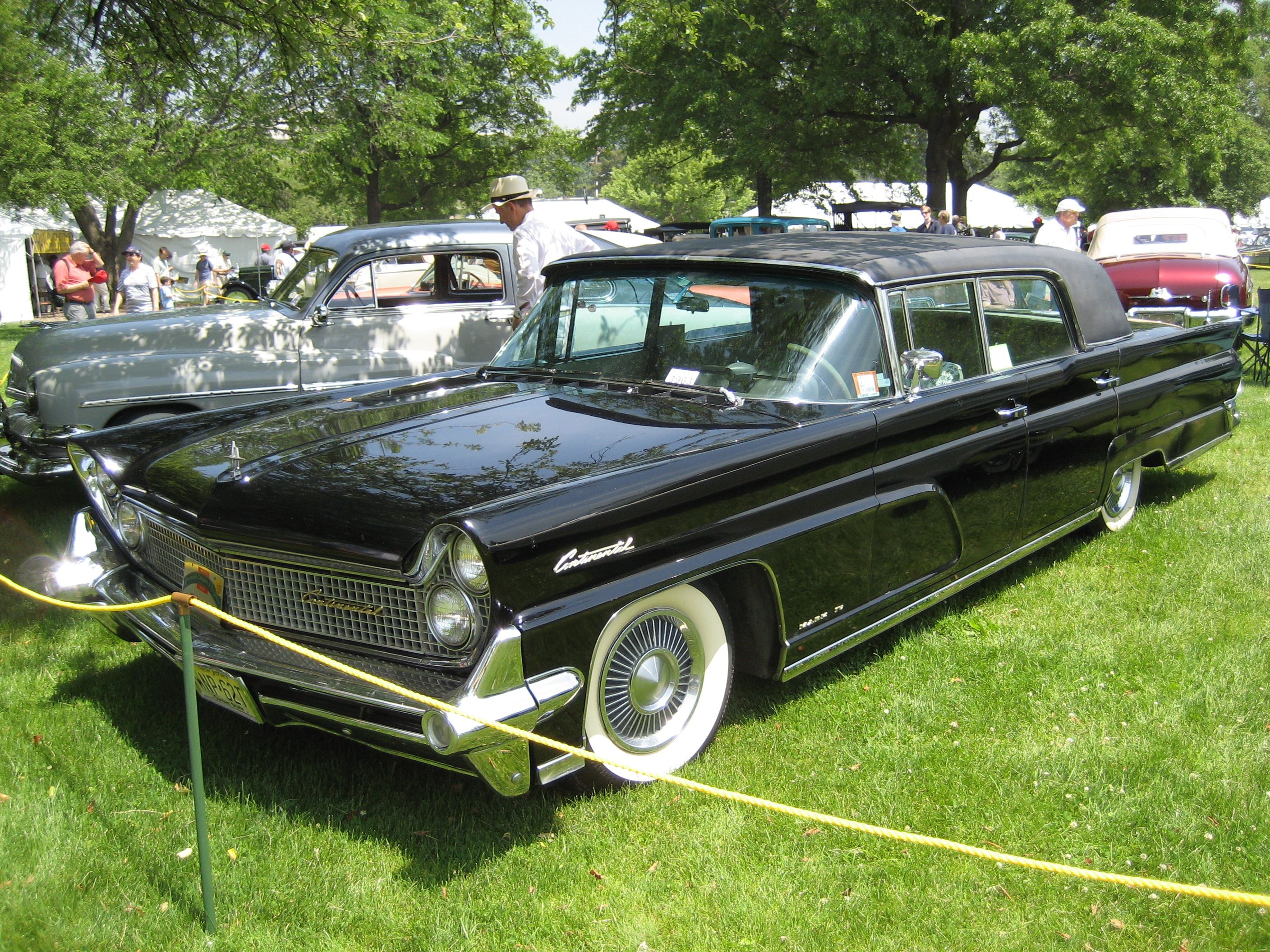 Black 1959 Continental Mark IV, front three-quarter view