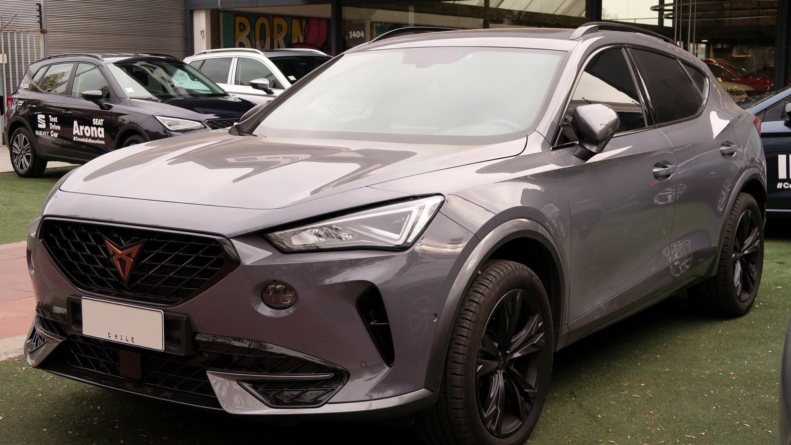 Grey 2022 Cupra Formentor, front three-quarter view