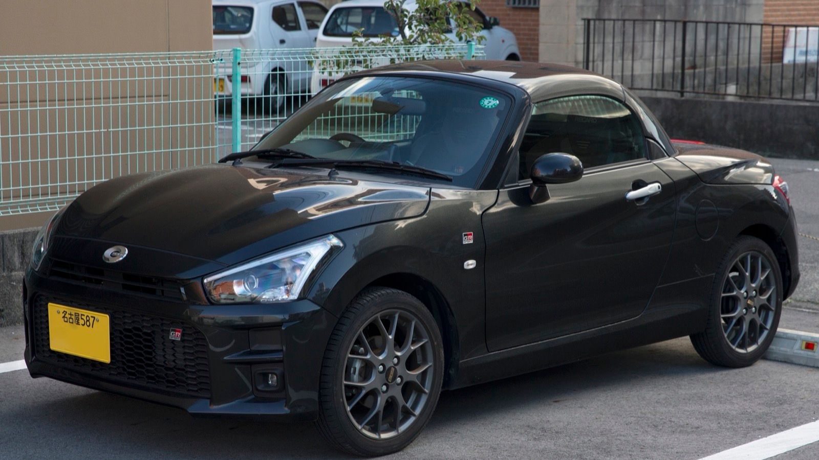 2019 Daihatsu Copen GR Sport in Black Mica Metallic, front three-quarter view