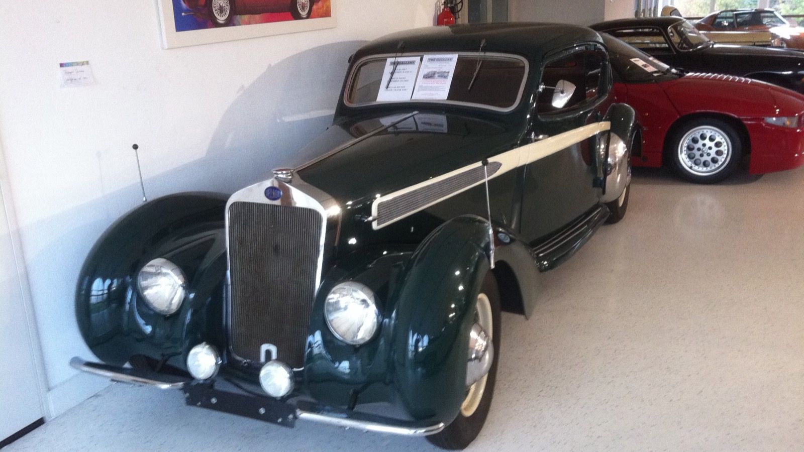 1938 Delage D6-70 coupe, front three-quarter view