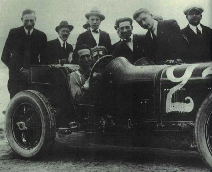 Guido Meregalli in the winning Diatto Tipo 20S at the 1924 Circuit of Garda, side view