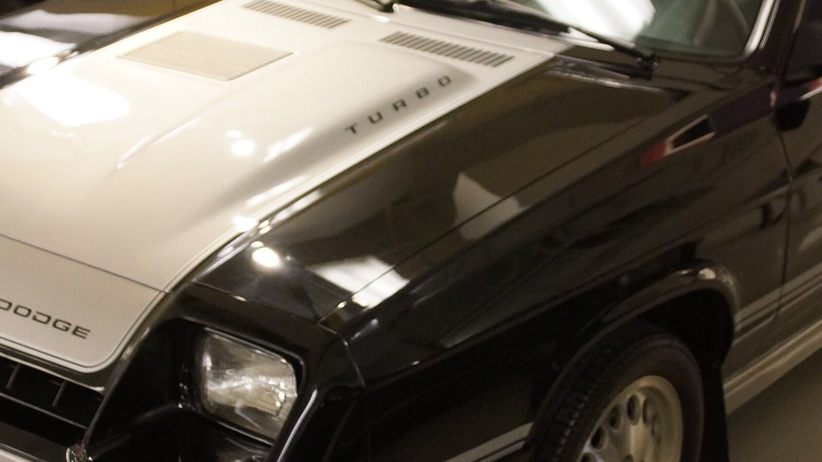 1985 Dodge Shelby Charger — L-body front-wheel-drive hatchback, front three-quarter view