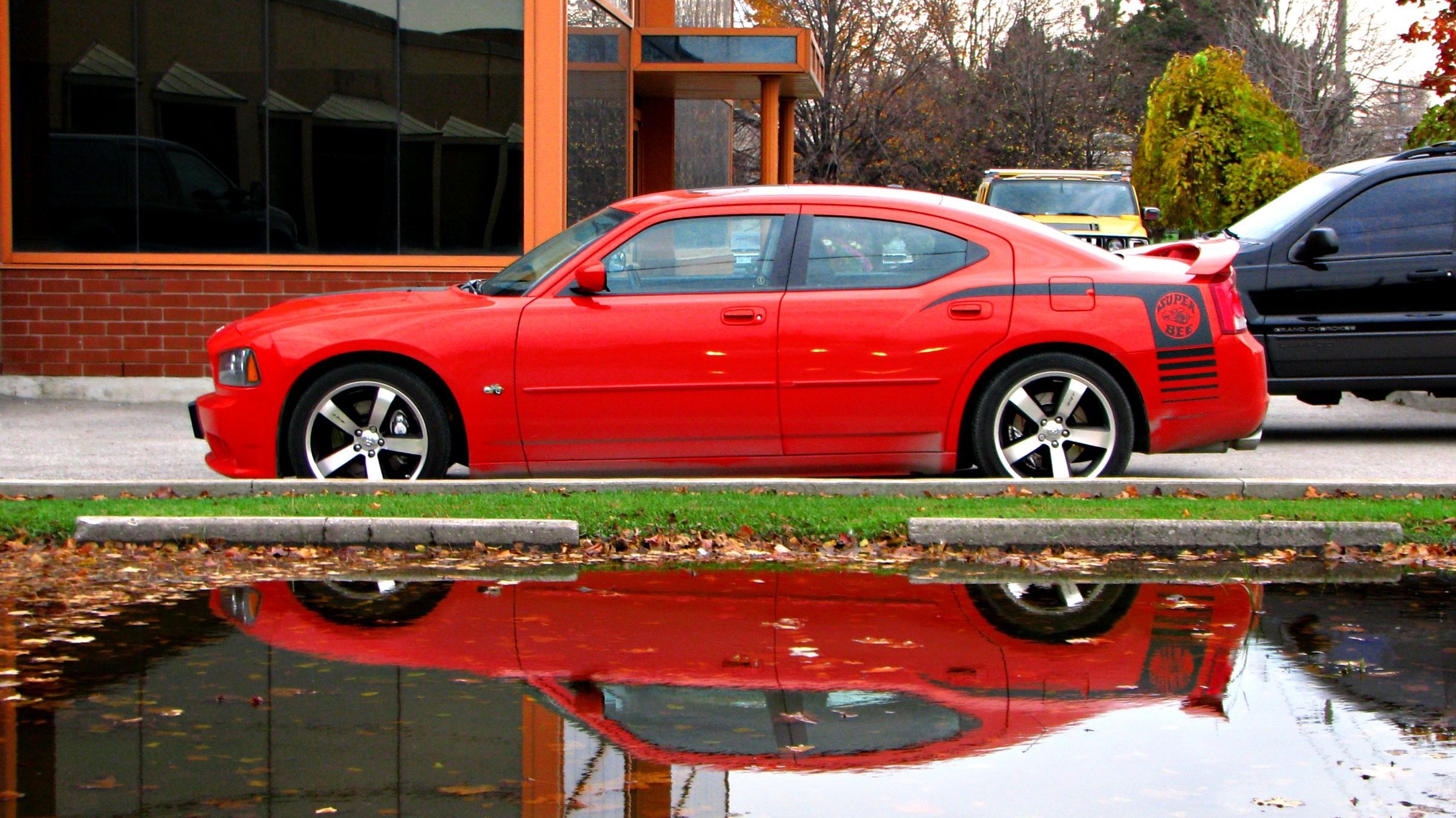 2009 Dodge Charger Super Bee — LX four-door sedan, front three-quarter view