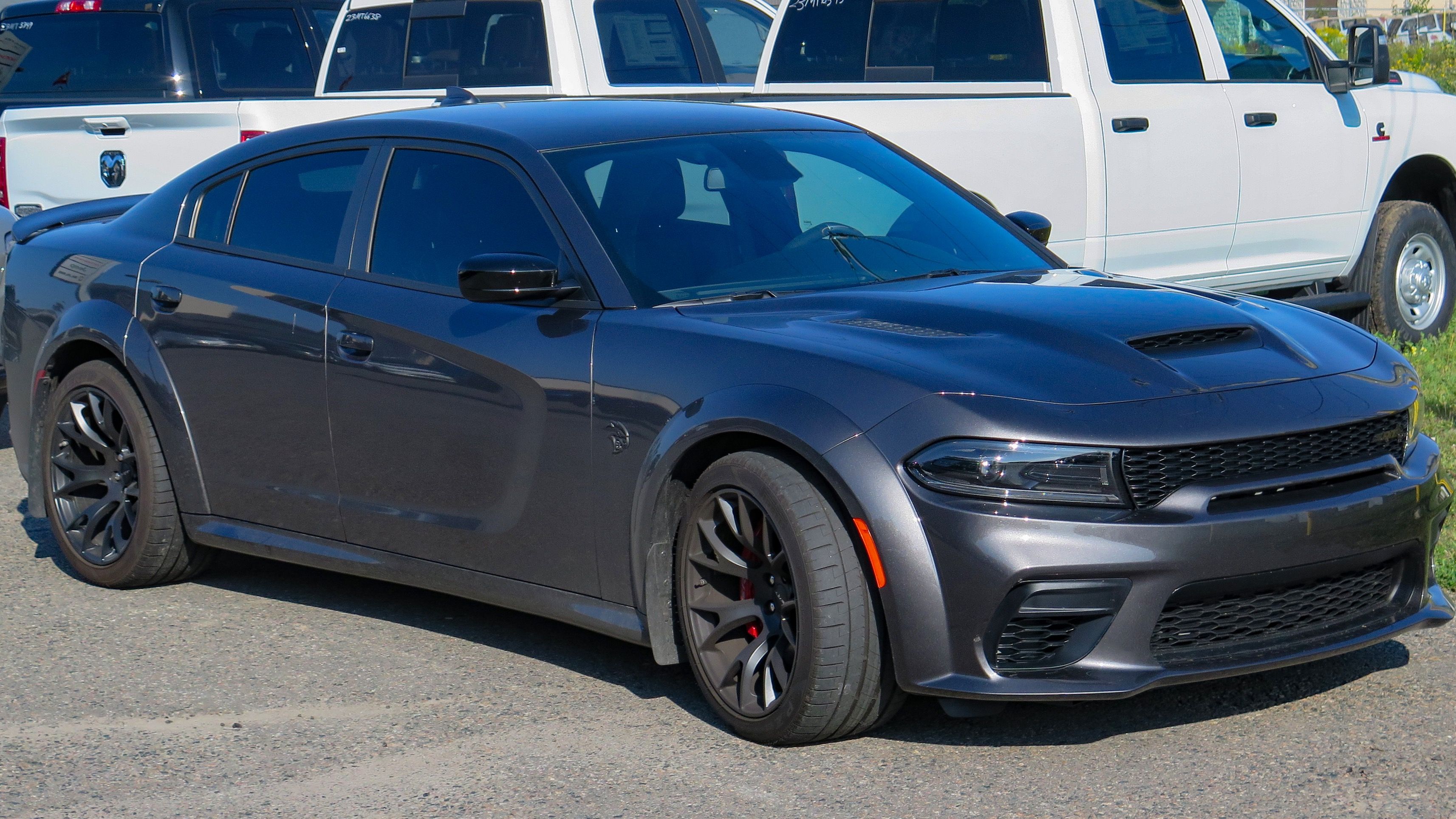 2023 Dodge Charger SRT Hellcat Widebody Jailbreak — LD four-door sedan, front right view