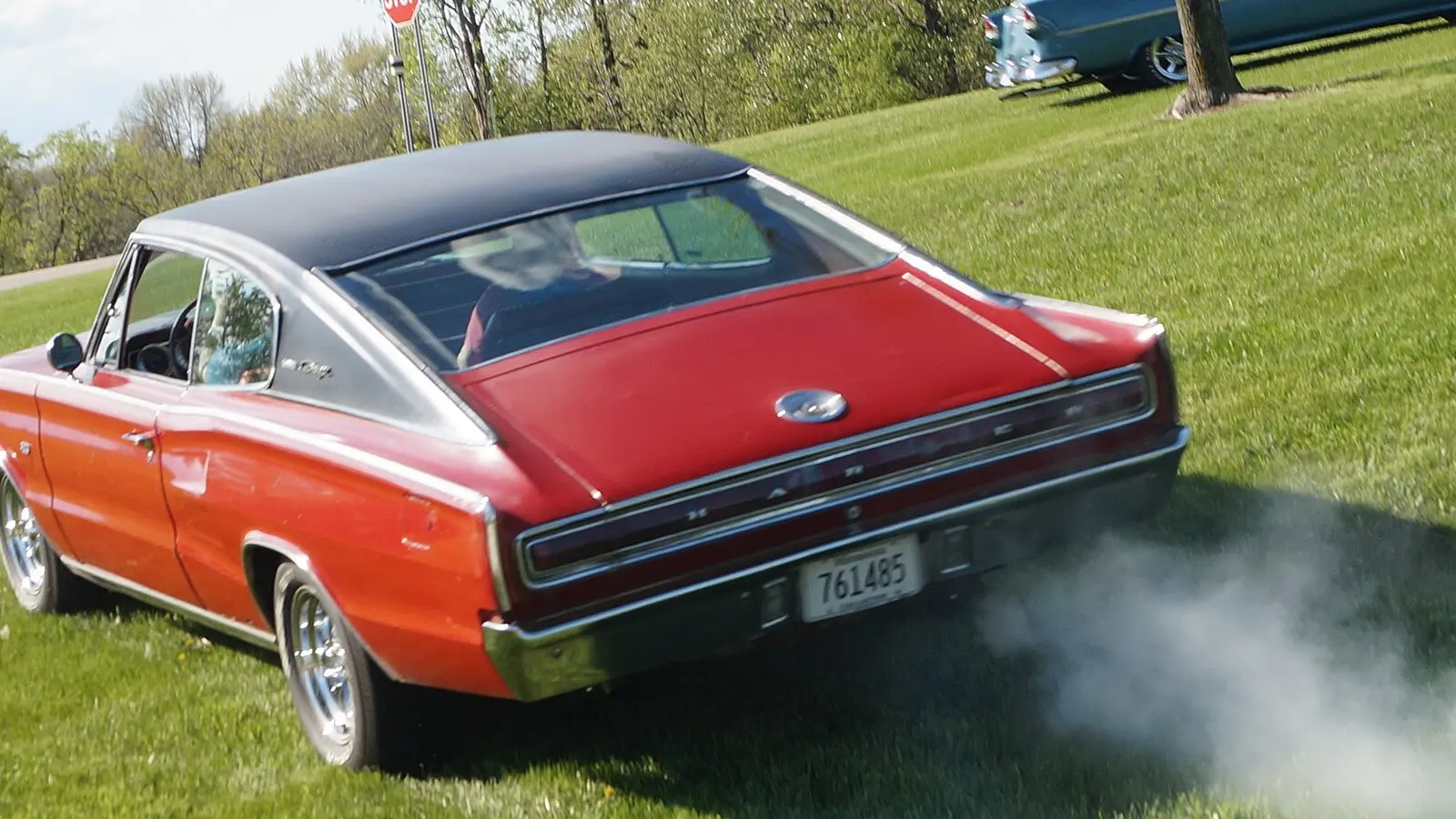 First-generation Dodge Charger — B-body fastback, front three-quarter view