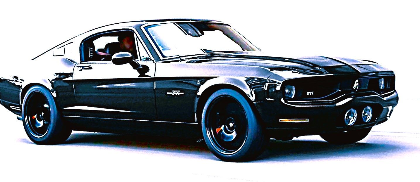 Black Equus Bass 770 fastback coupe, front three-quarter view