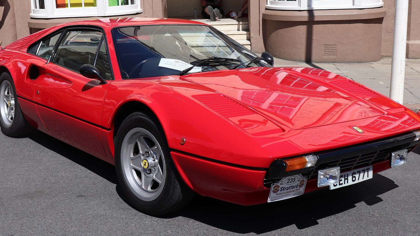 Red 1978 Ferrari 308 GTB, front three-quarter view
