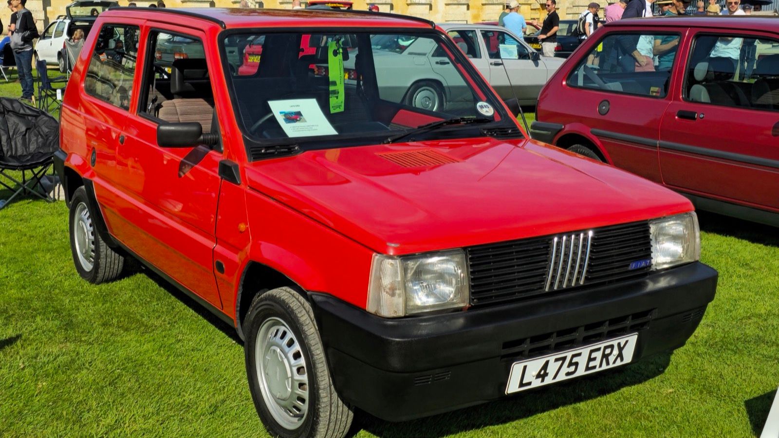 Red 1993 Fiat Panda 1000 CLX i.e., front three-quarter view