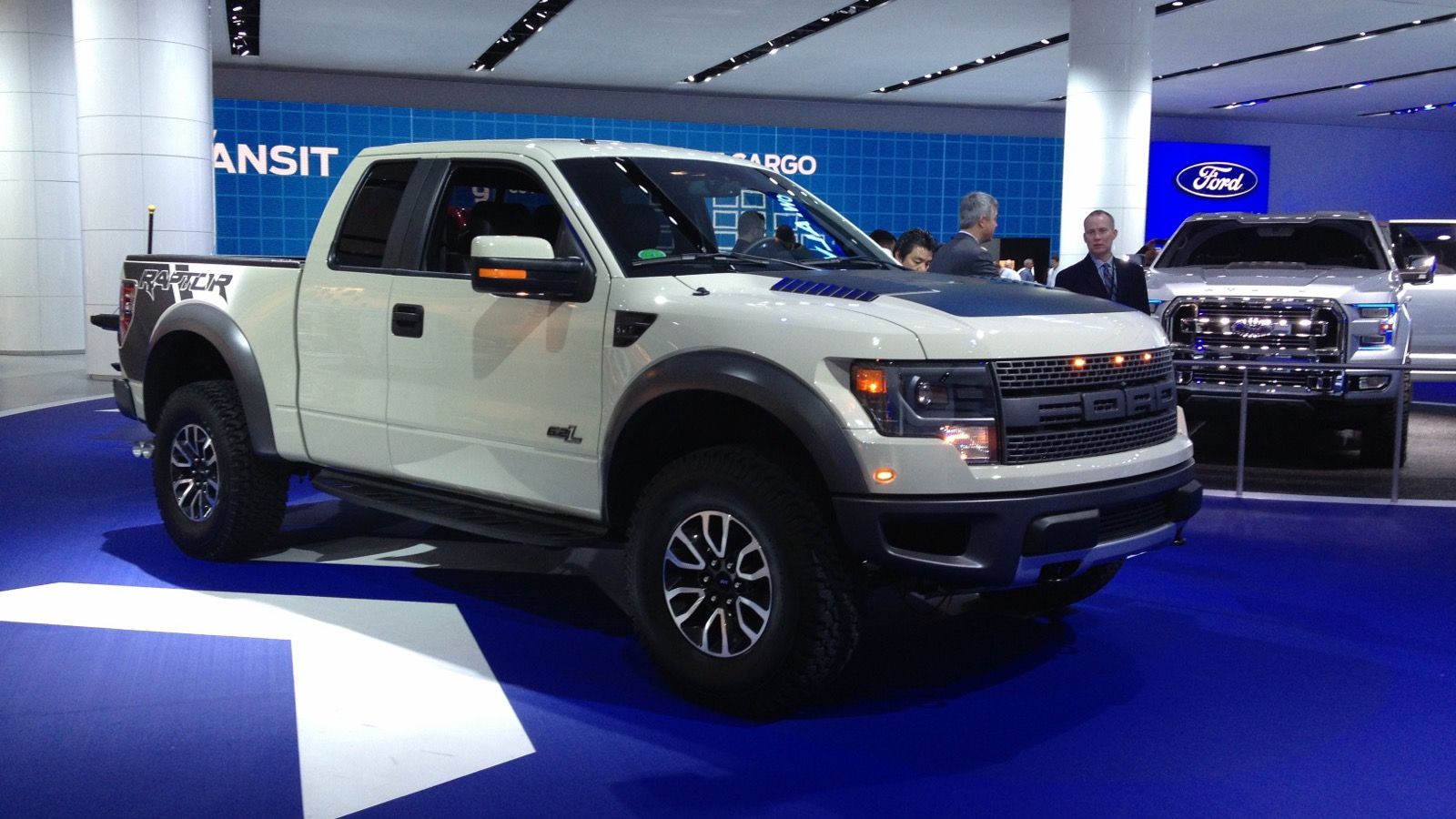 2013 Ford F-150 raptor pickup truck, front three-quarter view