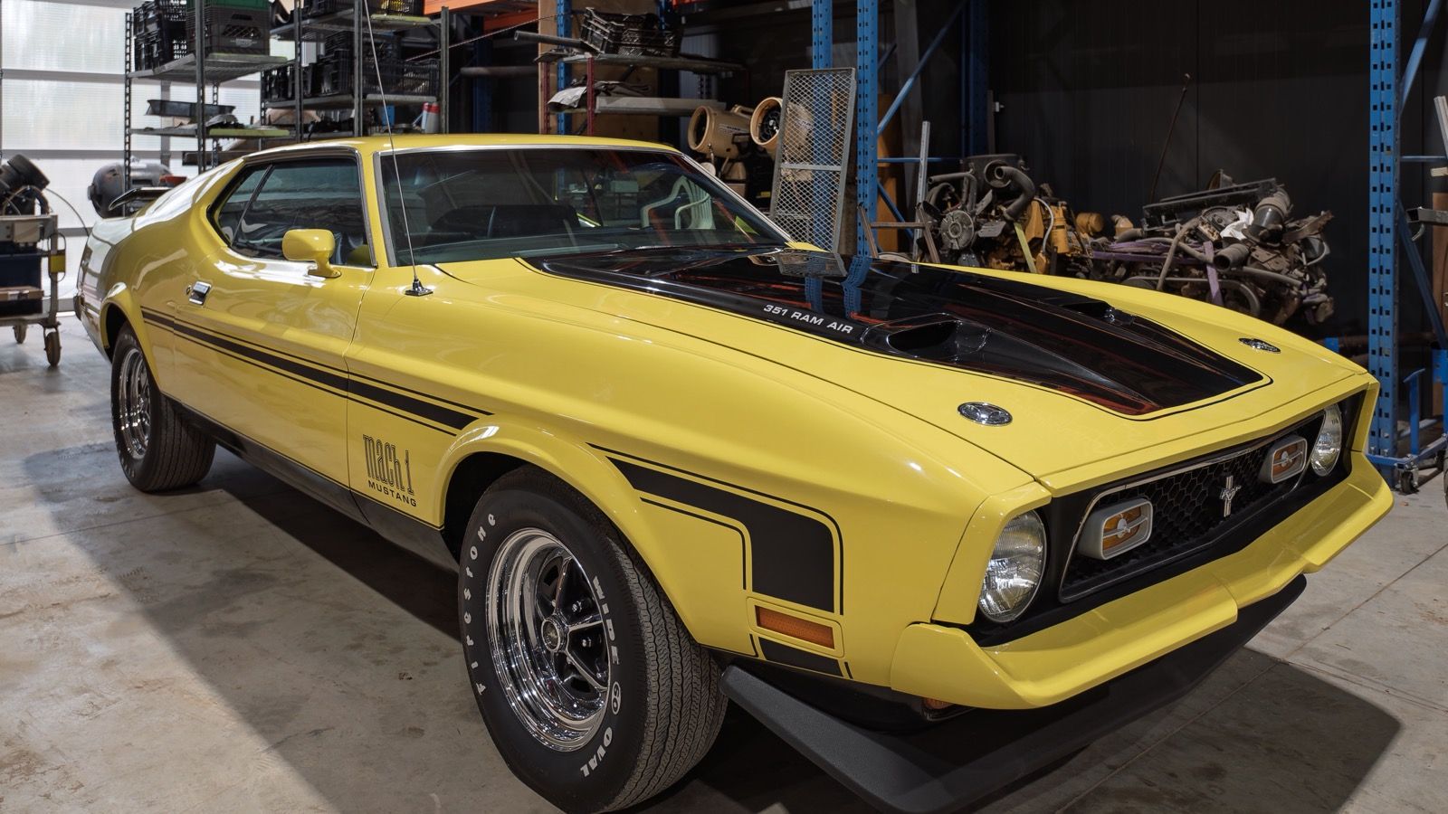 1971 Ford Mustang Mach 1 — front three-quarter view