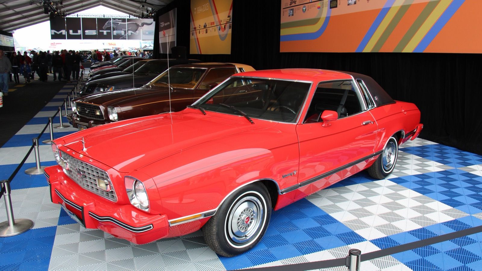1974 Ford Mustang II Ghia — front three-quarter view
