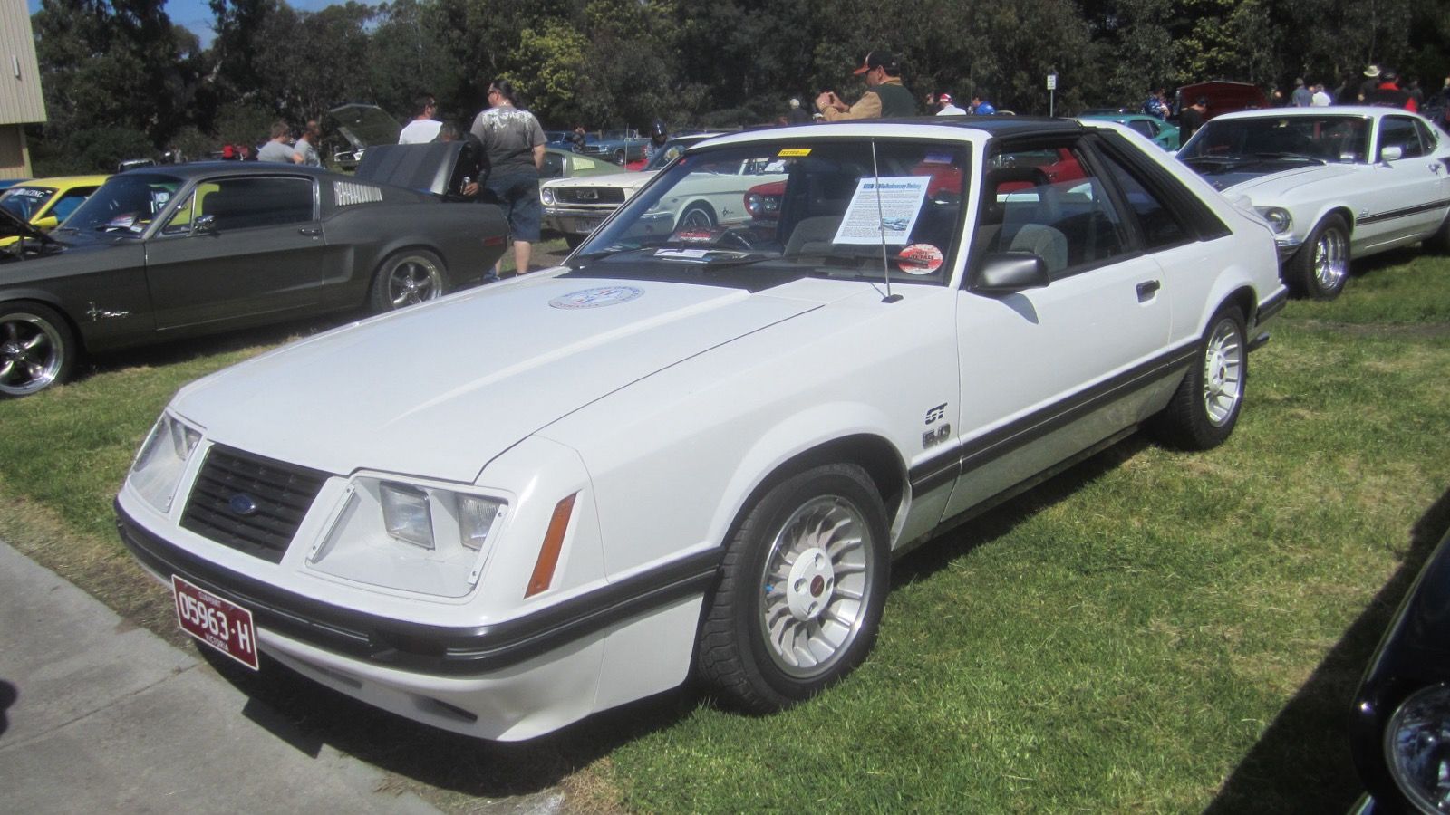 1984 Ford Mustang — exact-model-year Commons photograph